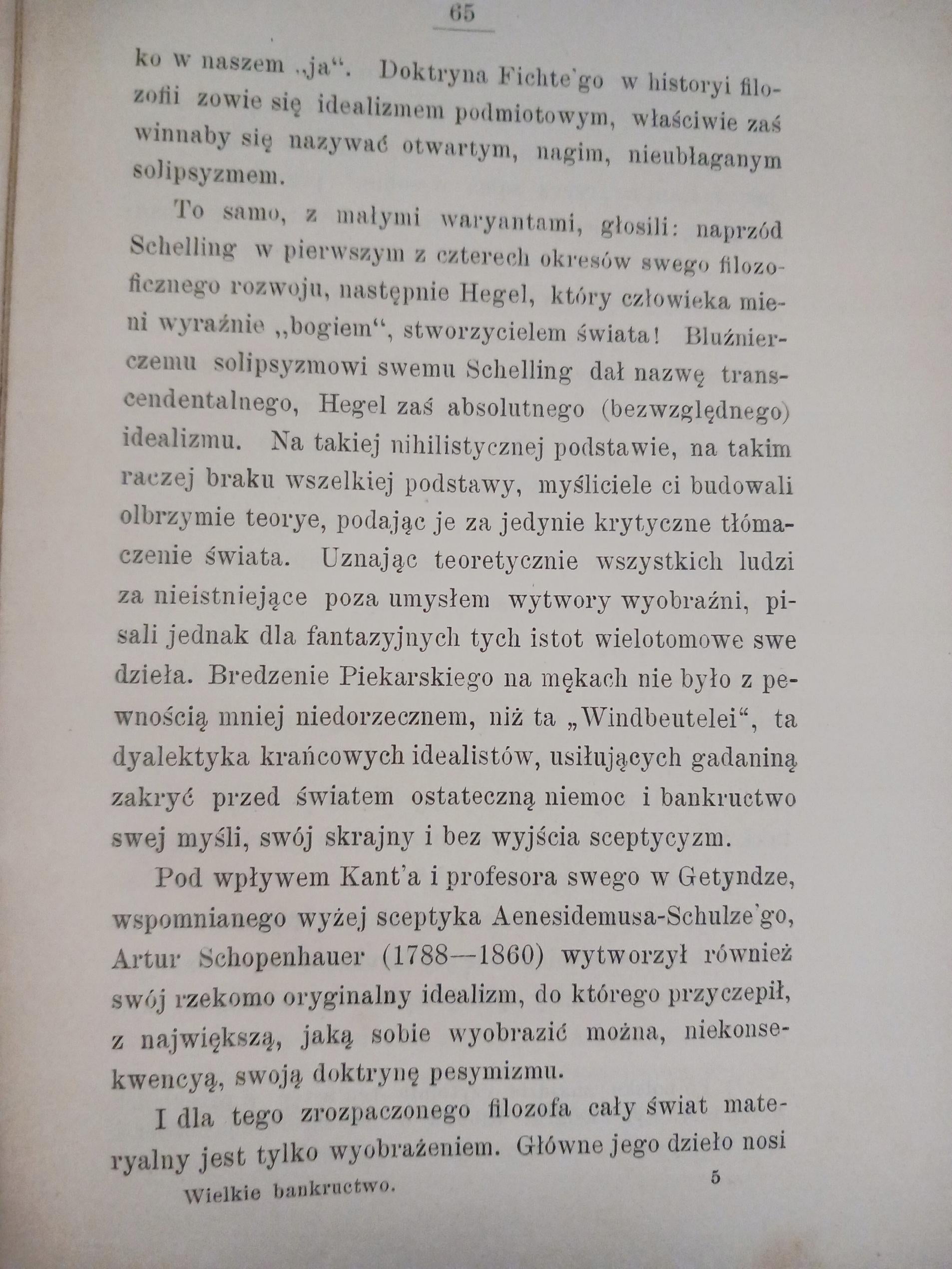 Wielkie bankructwo umysłowe Ks. Władysław Michał Dębicki [wyd. z 1895 roku]