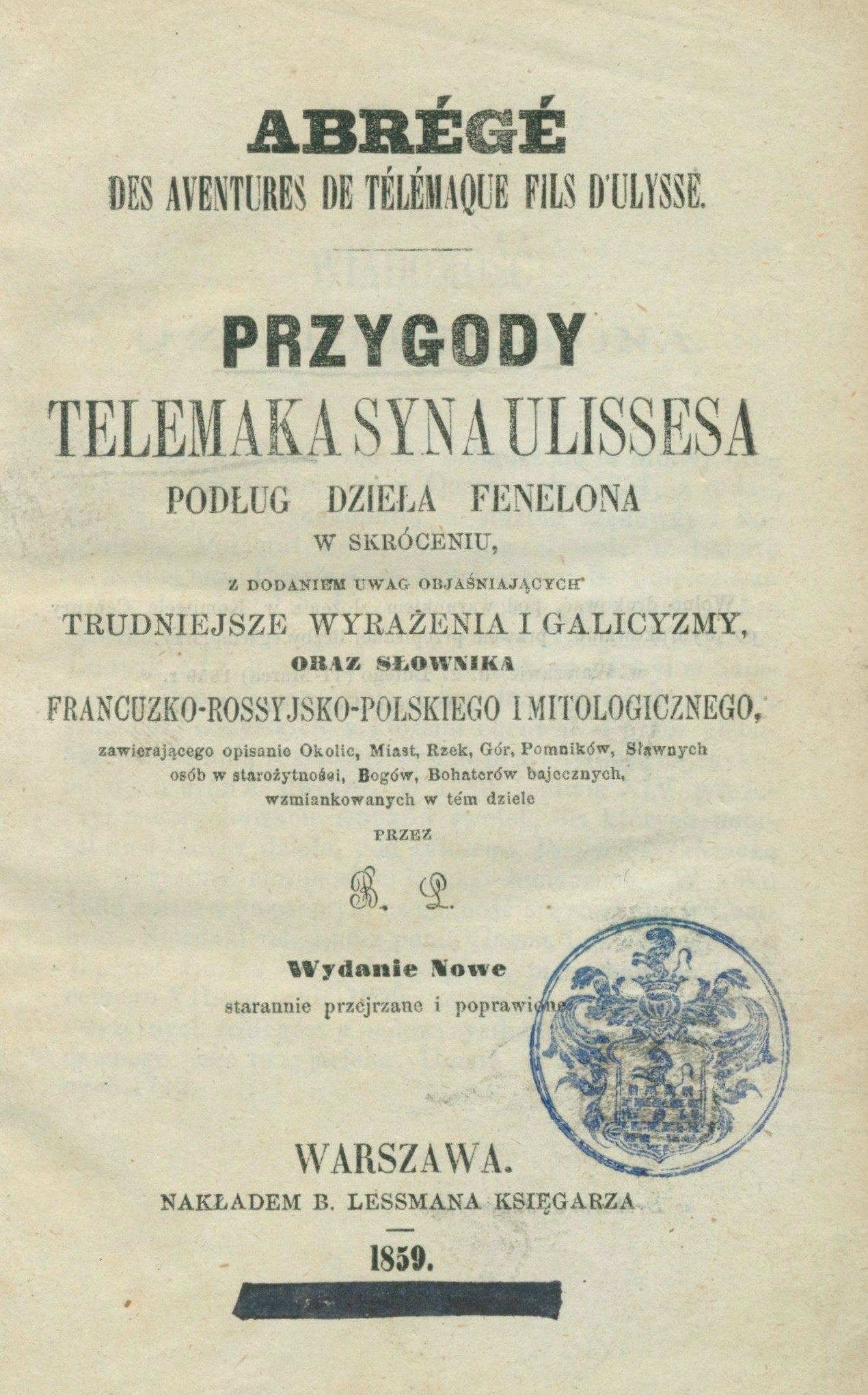 współoprawne "Przygody Telemaka syna Ulissesa"[FR] i "Japonia: szkice" [RU]