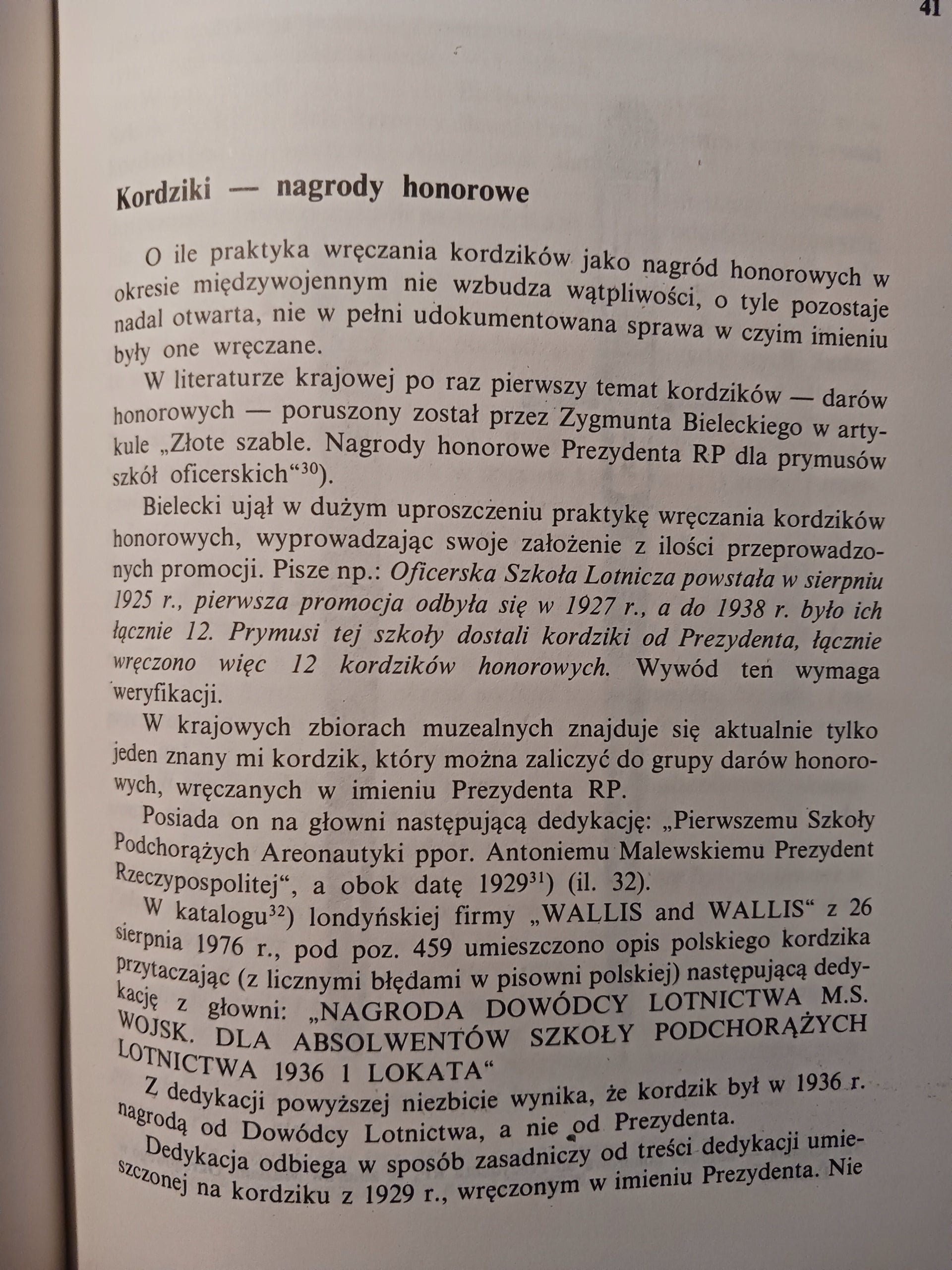 Kordziki w II Rzeczypospolitej Leszek Zachuta