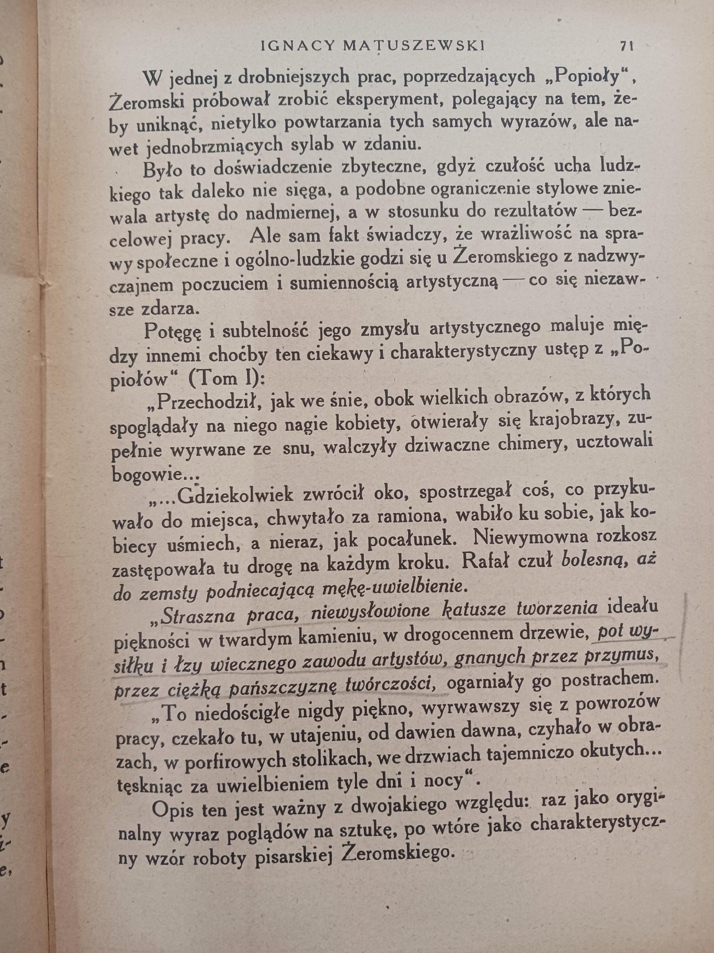 Studia o Żeromskim i Wyspiańskim Ignacy Matuszewski [wydanie z roku 1921]