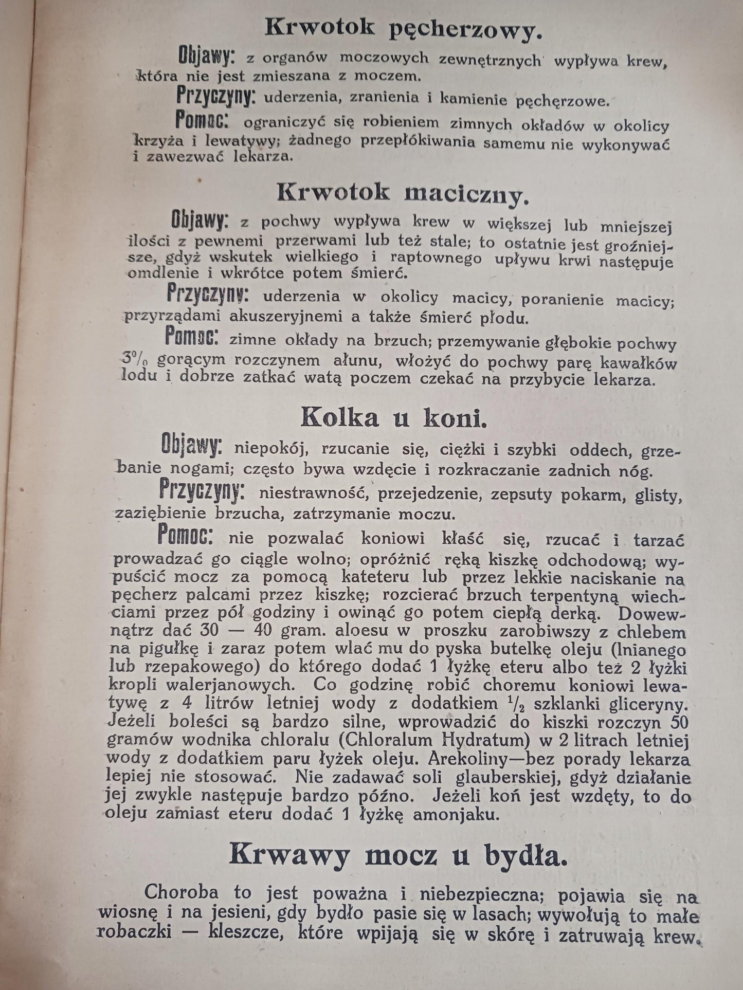Pierwsza pomoc w wypadkach i chorobach zwierząt Z. Olszański [Wyd.1926 r.]