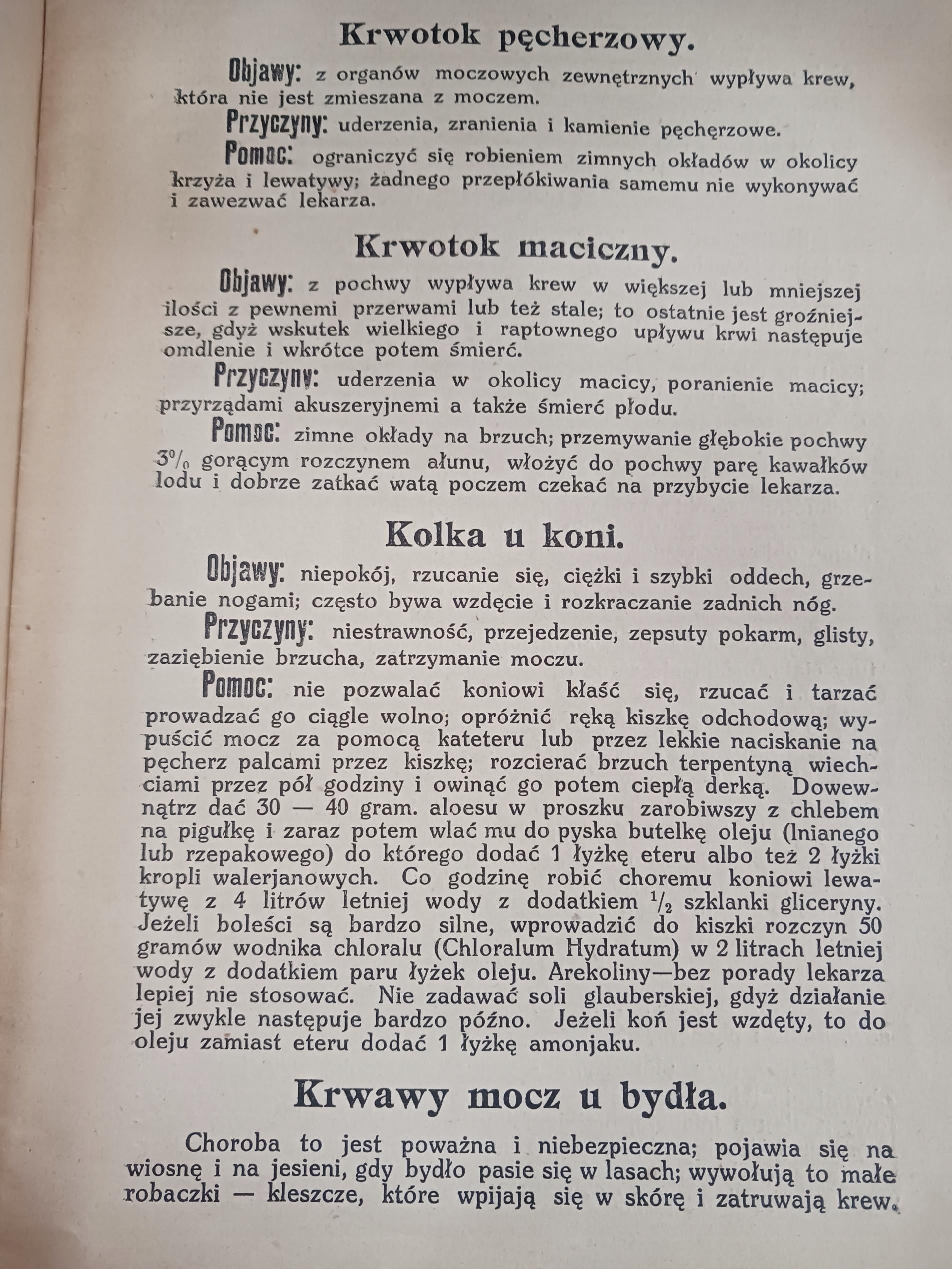 Pierwsza pomoc w wypadkach i chorobach zwierząt Z. Olszański [Wyd.1926 r.]