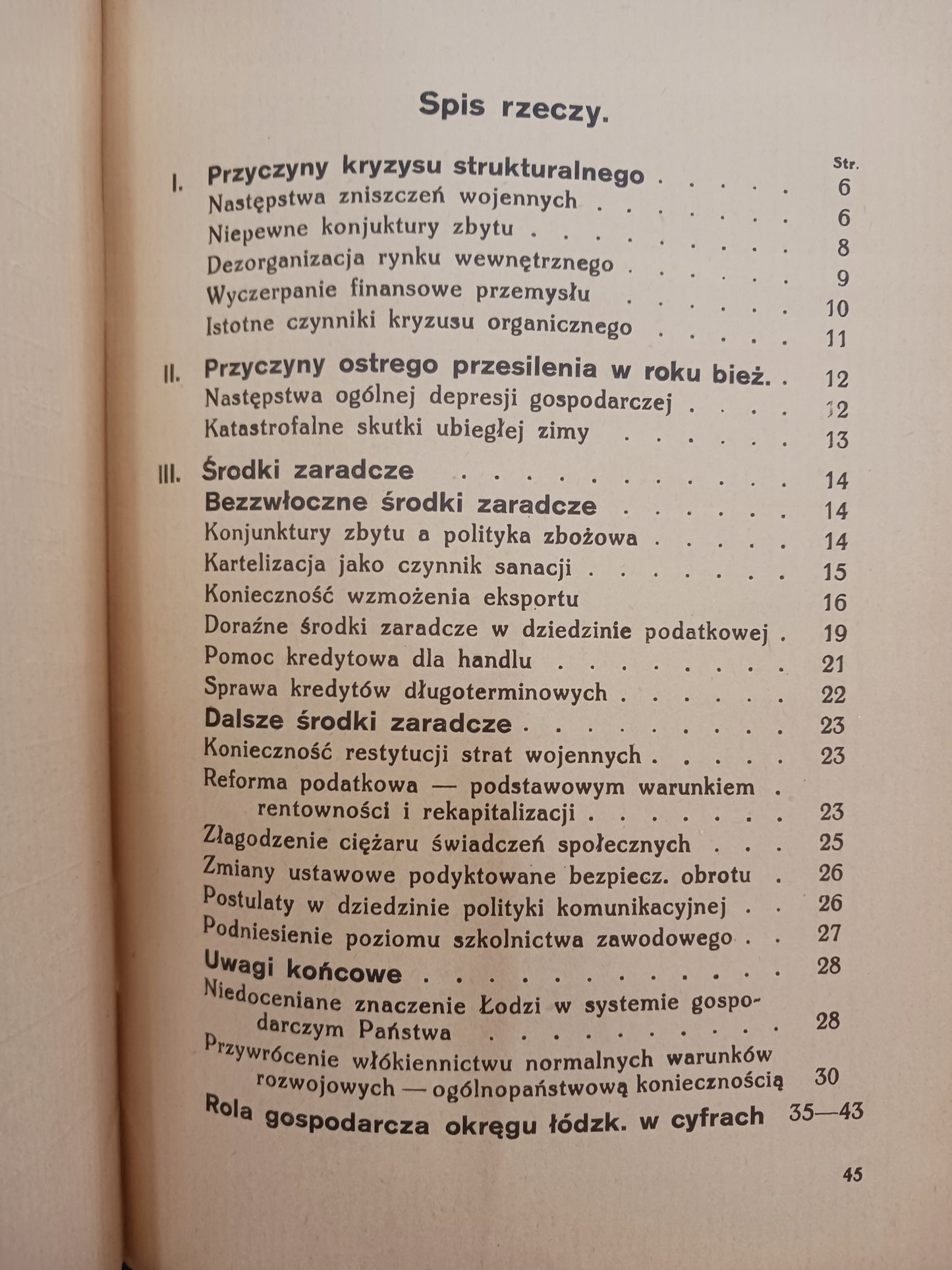 Kryzys włókiennictwa łódzkiego, jego przyczyny i środki zaradcze [1929 r.]