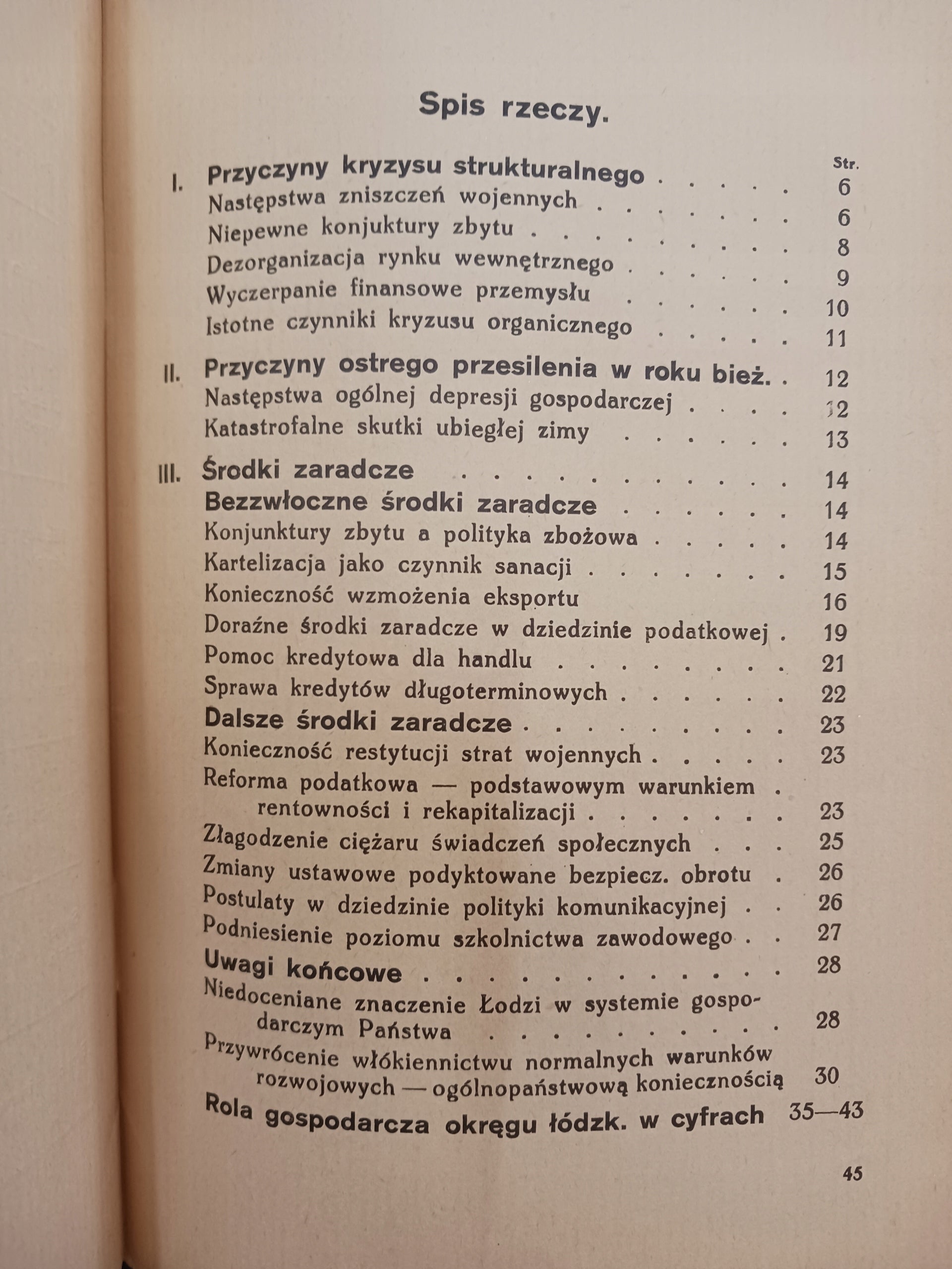 Kryzys włókiennictwa łódzkiego, jego przyczyny i środki zaradcze [1929 r.]