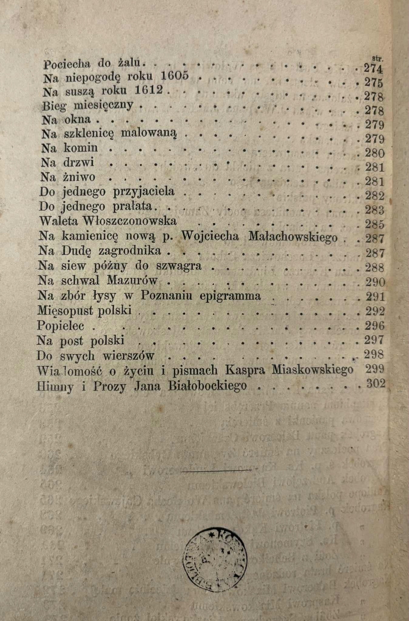 Zbiór rytmów Kaspra Miaskowskiego [Kraków 1861]