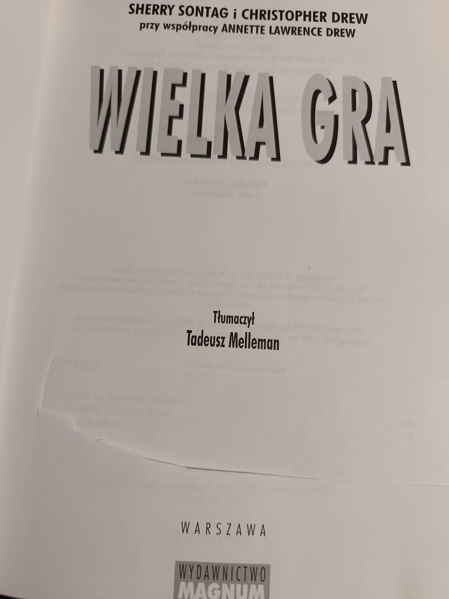 Wielka Gra, Christopher Drew, Sherry Sontag