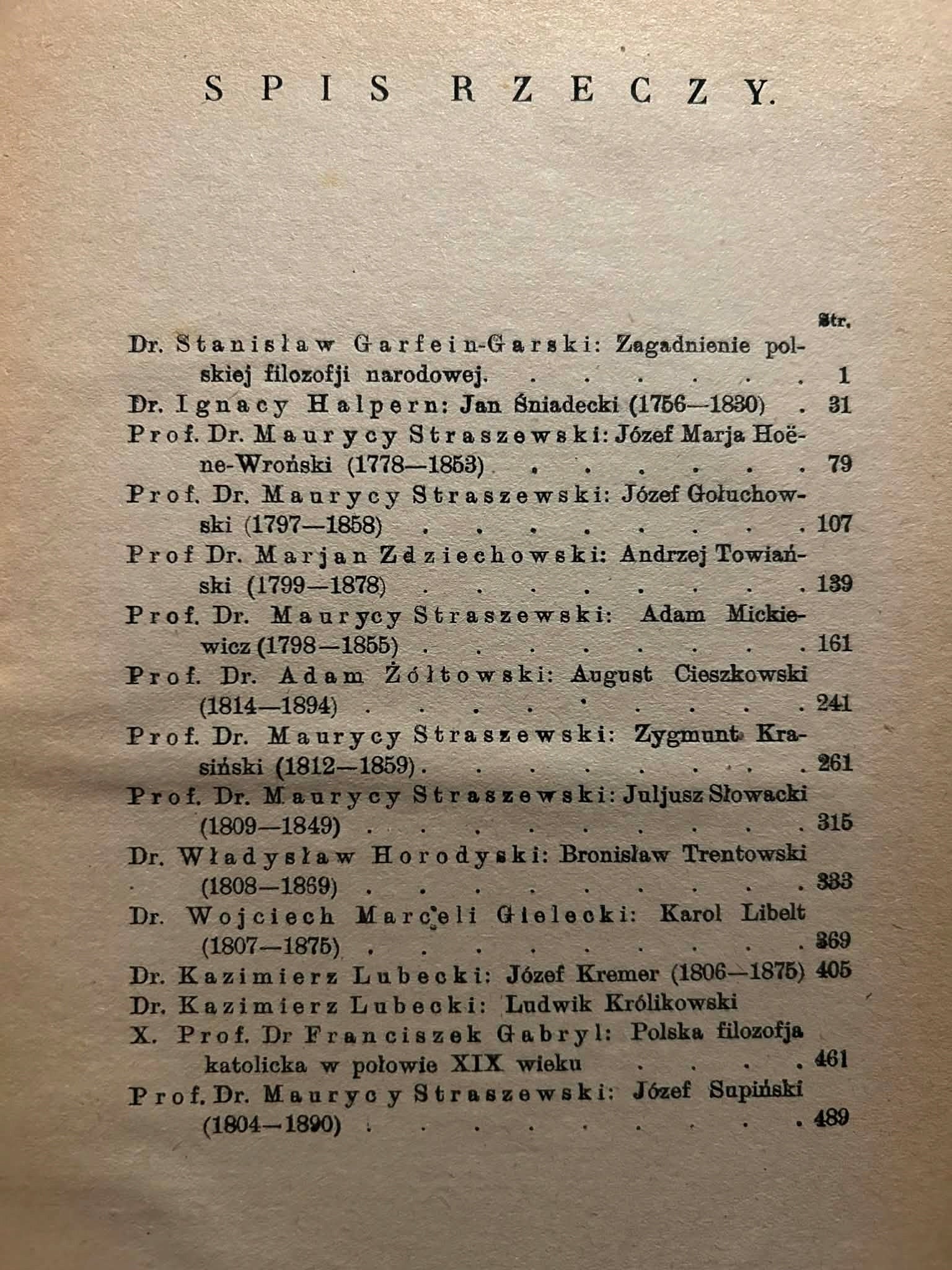 Polska filozofja narodowa. 15 wykładów - Maurycy Straszewski [1921 r.]