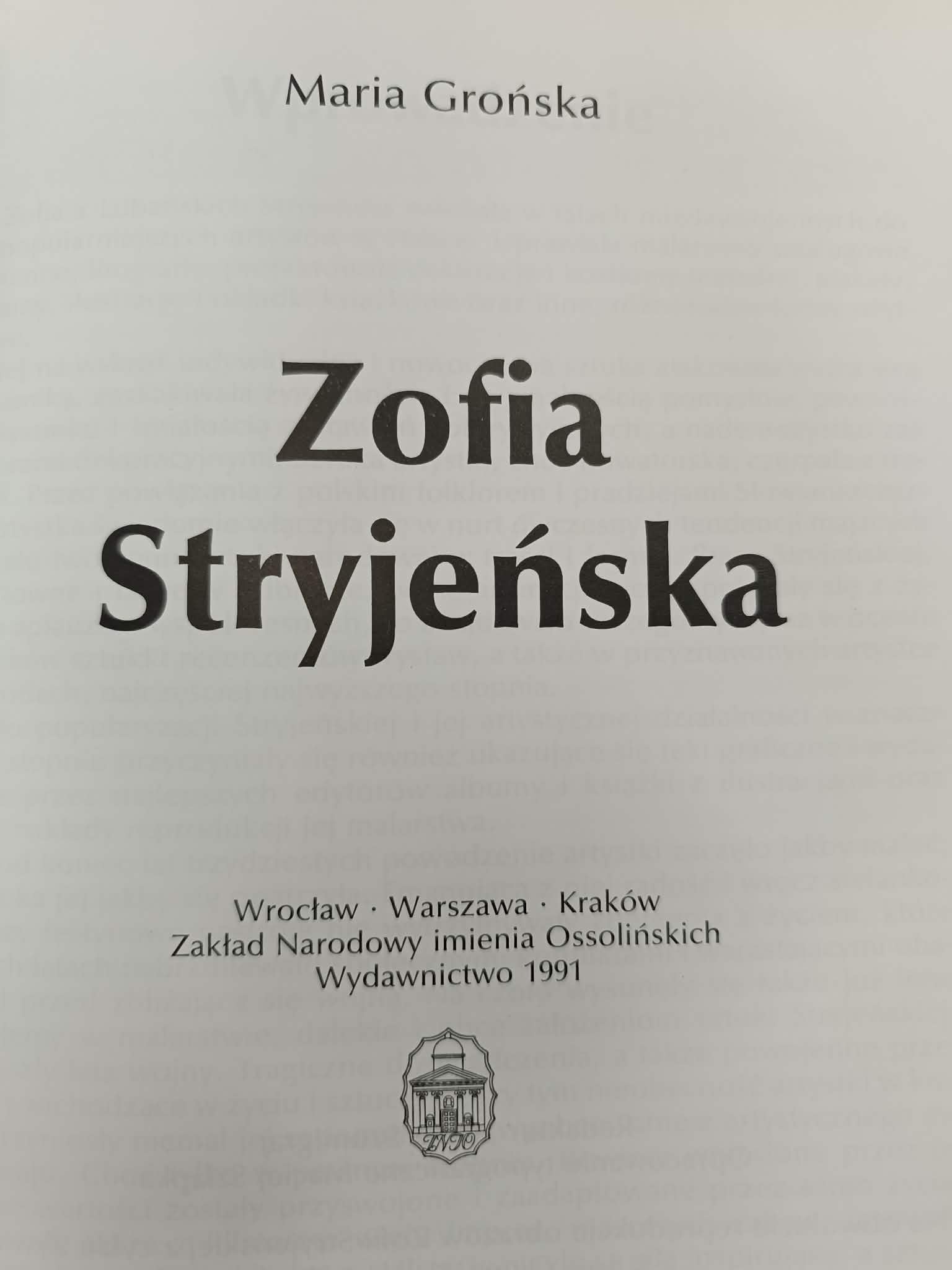 Zofia Stryjeńska, Maria Grońska