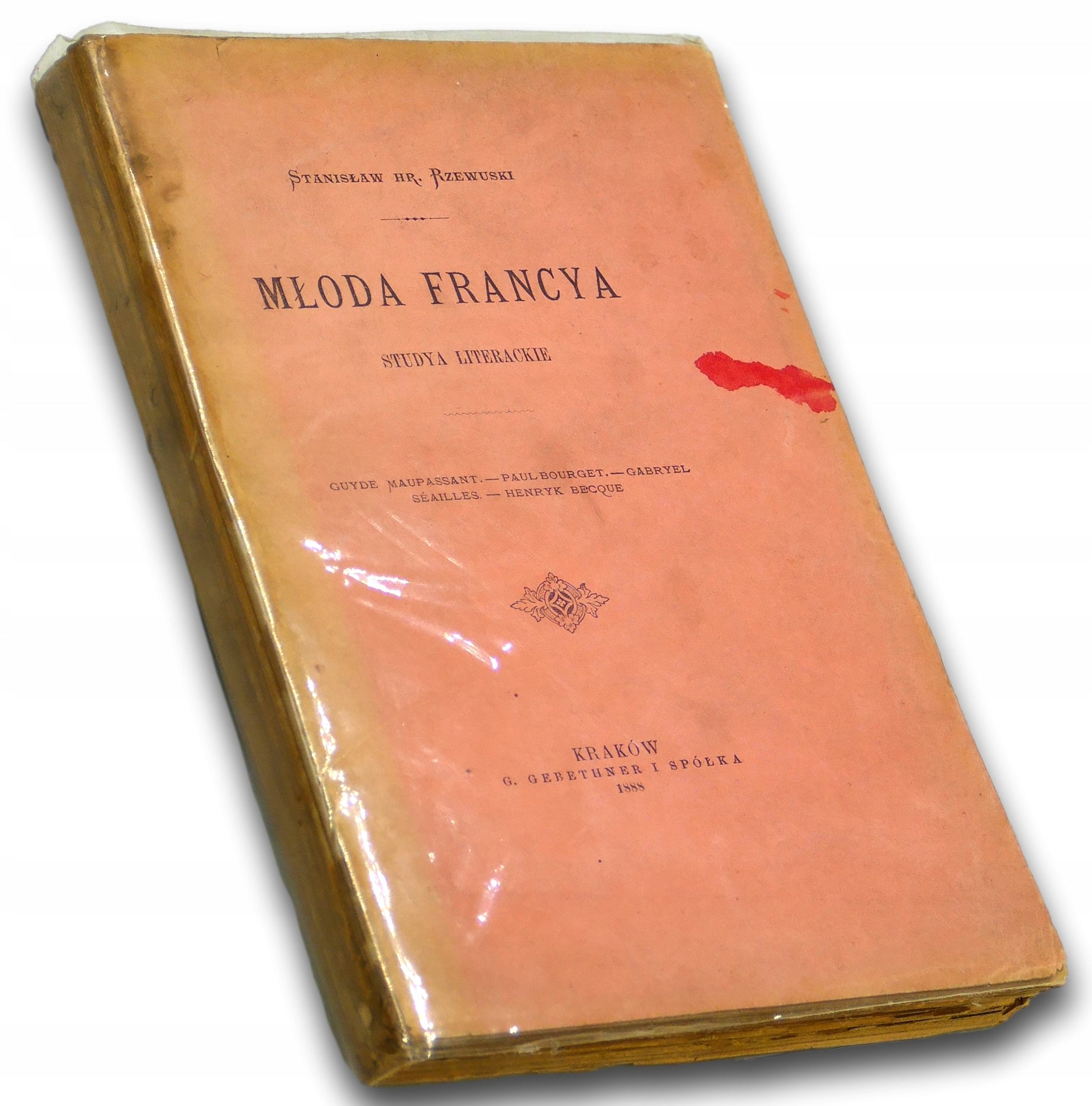 Młoda Francya. Studia literackie, Stanisław hr. Rzewuski [Kraków 1888]