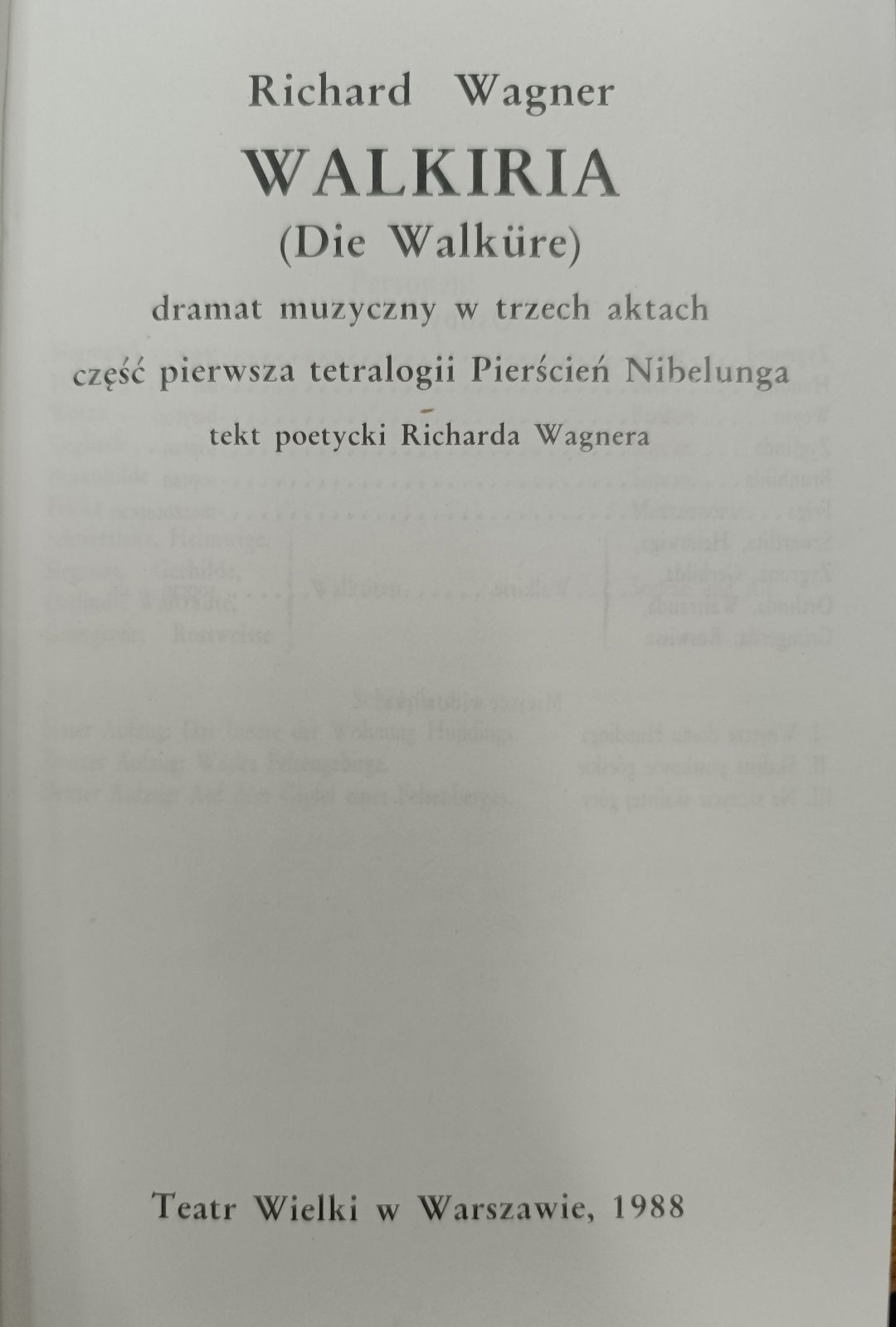 Richard Wagner x 4 [Walkiria, Złoto Renu, Zmierzch Bogów, Zygfryd]