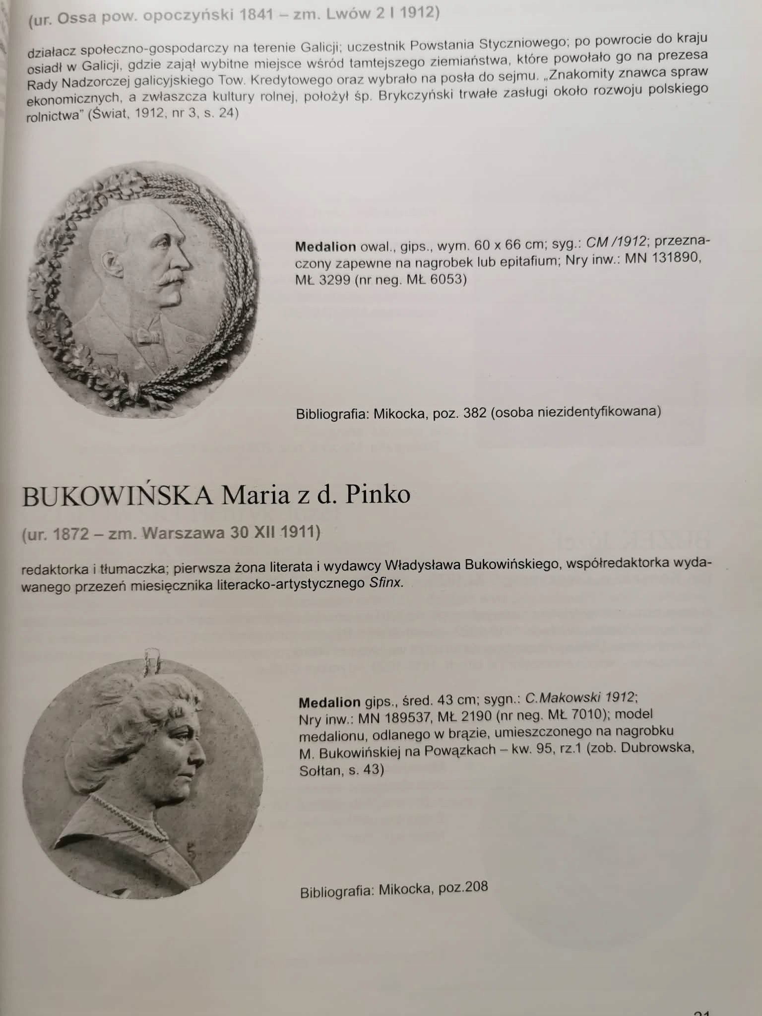 Medaliony i plakiety, Czesław Makowski