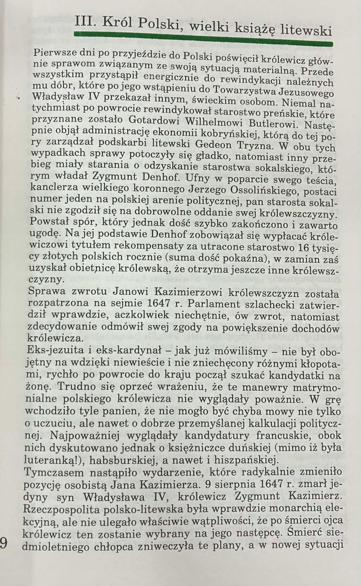Jan Kazimierz Waza Zbigniew Wójcik [Dedykacja]