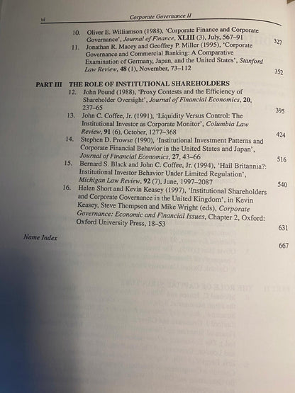 Kevin Keasey, Steve Thompson, Mike Wright Corporate Governance [T. 1-4]