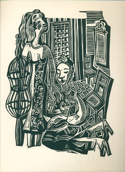 Teka z 17 linorytami Tadeusza Piotrowskiego [1955]
