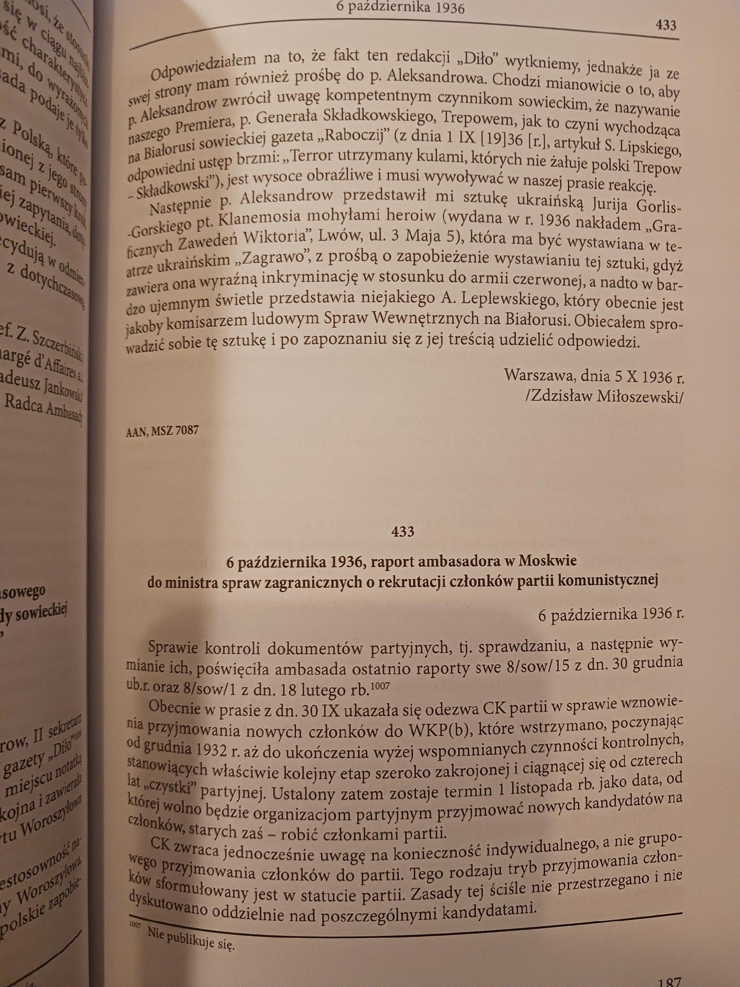 Dokumenty do historii stosunków polsko-sowieckich x8 Praca zbiorowa