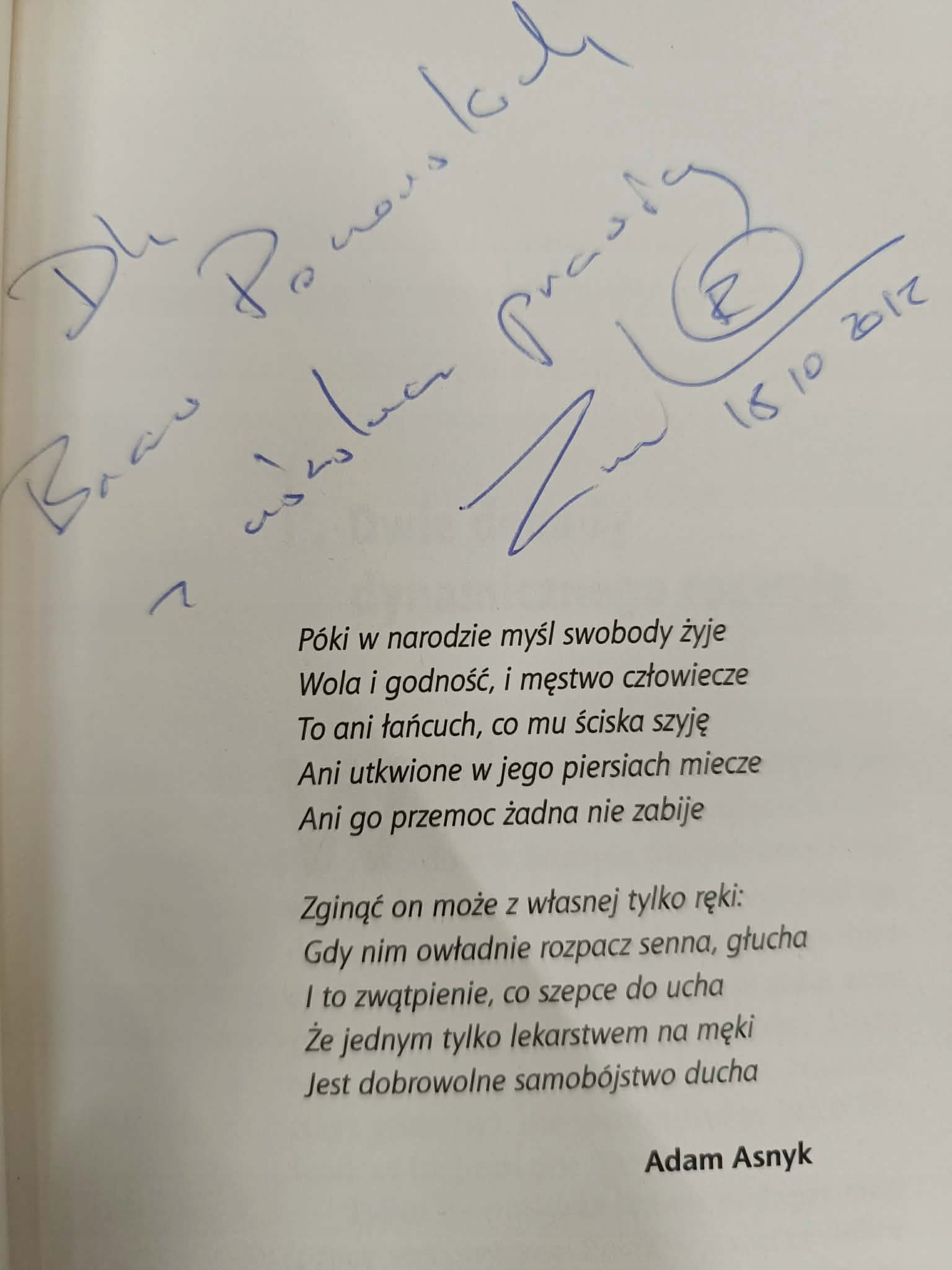 Myśli nowoczesnego endeka, Rafał Ziemkiewicz [dedykacja autora]