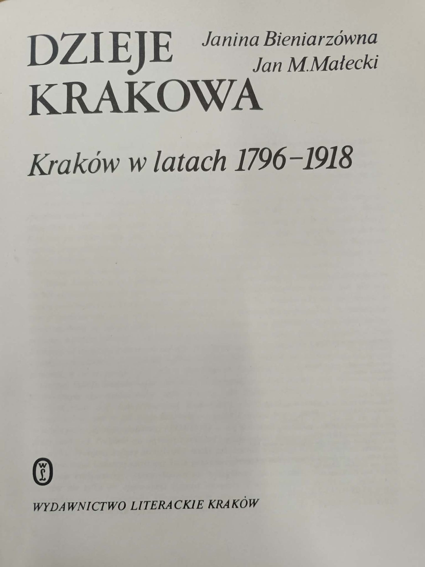 Dzieje Krakowa, T. 1-3 [Kraków do schyłku wieków średnich, Kraków w...]