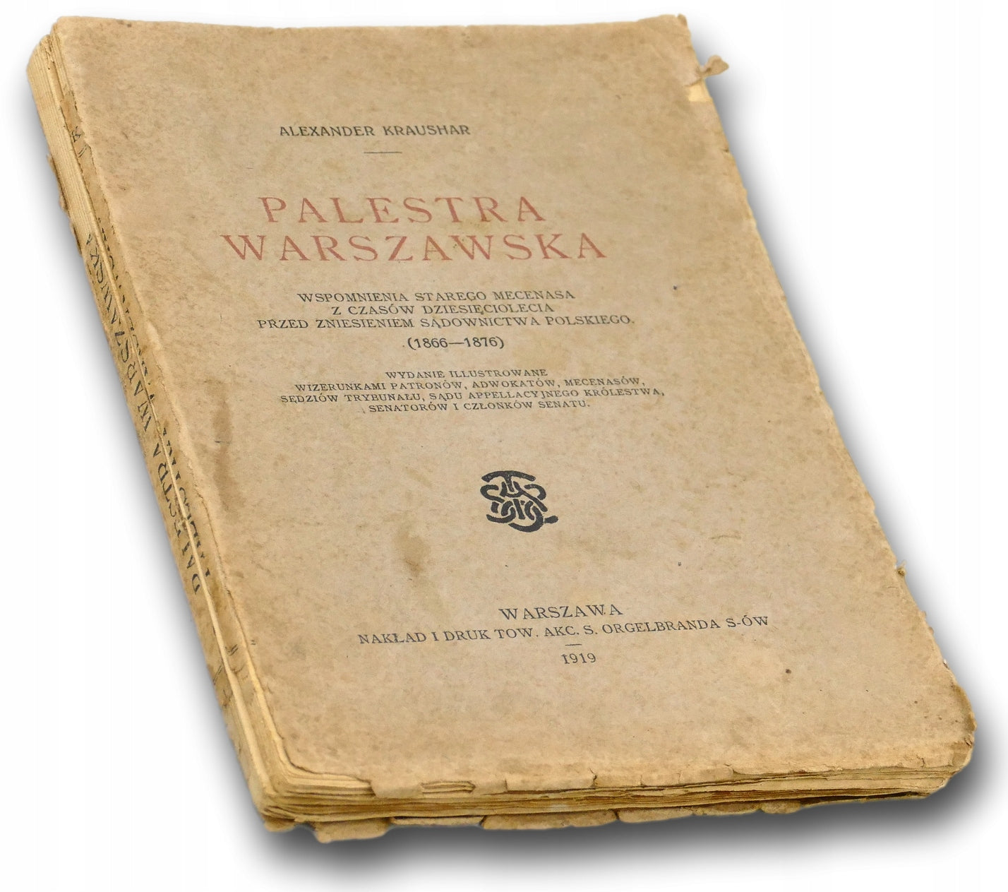 Palestra warszawska Alexander Kraushar [Warszawa 1919]