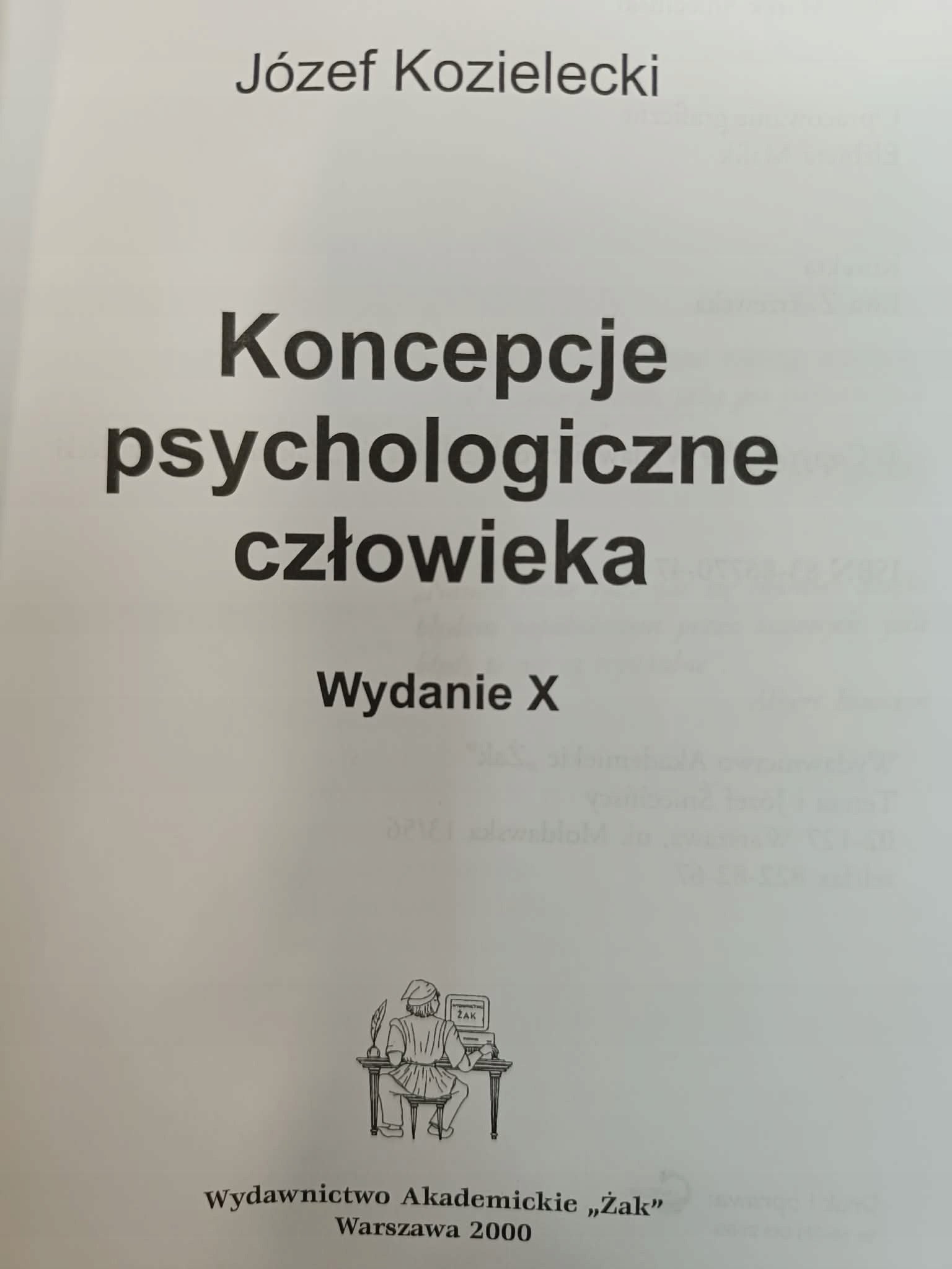 Koncepcje psychologiczne człowieka, Józef Kozielecki