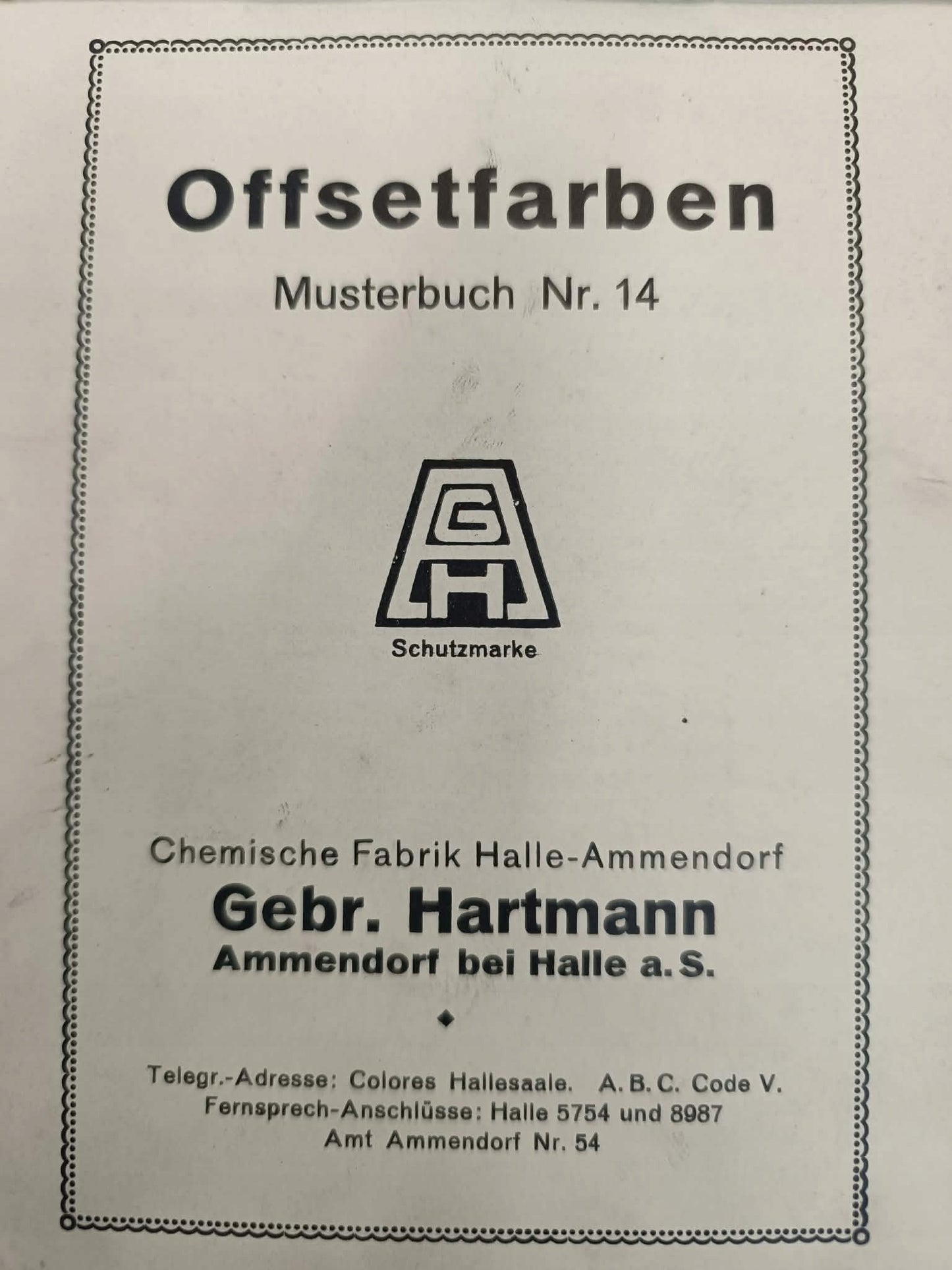 Katalog wzorników Offsetfarben, Musterbuch Nr. 14