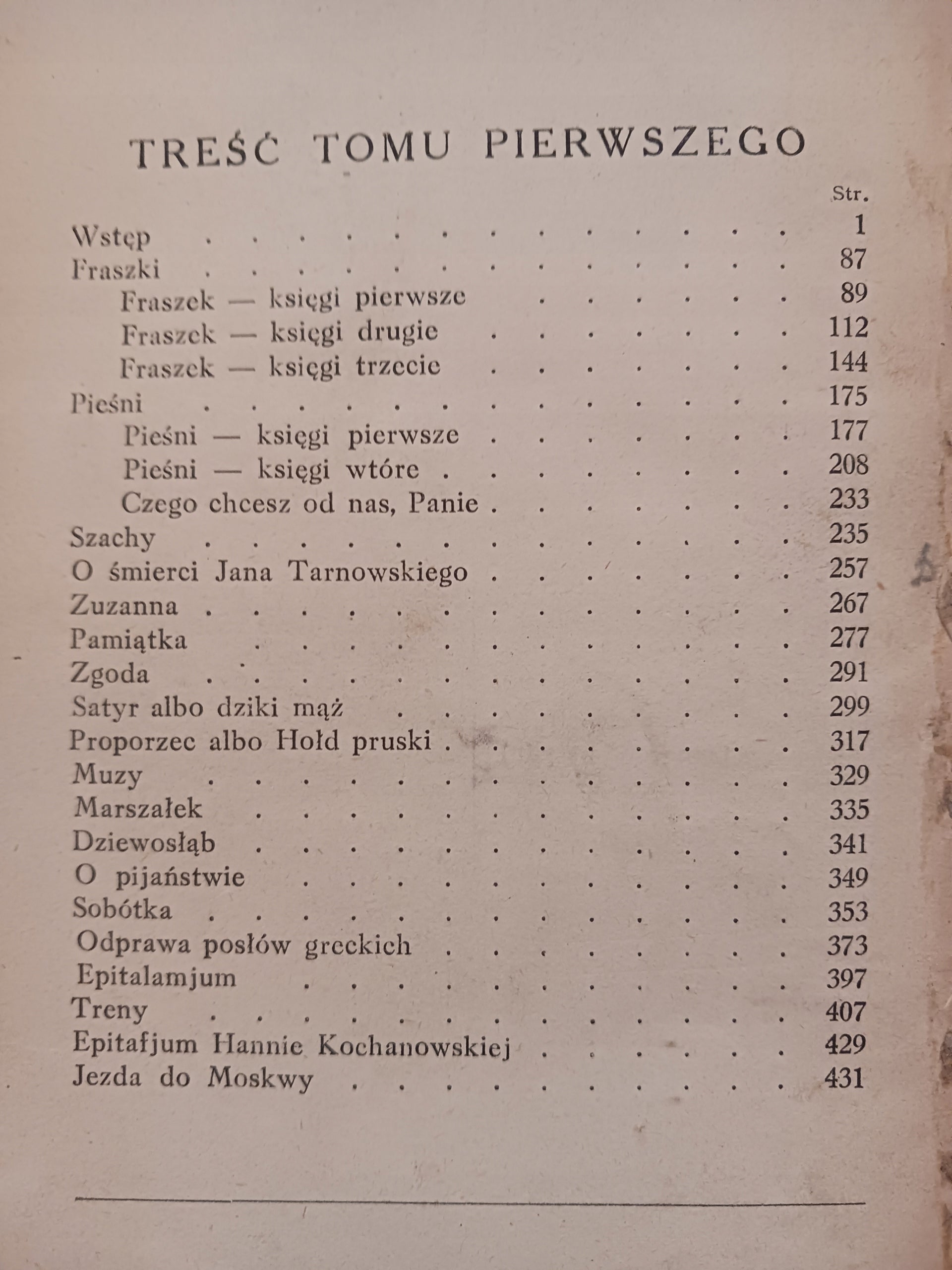 Pisma zbiorowe Tom I i II Jan Kochanowski [wydanie z roku 1924]