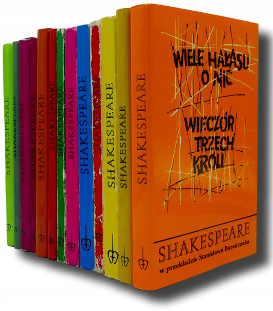 Zestaw 12-stu książek Williama Shakespeare'a, przeł. Stanisław Barańczak