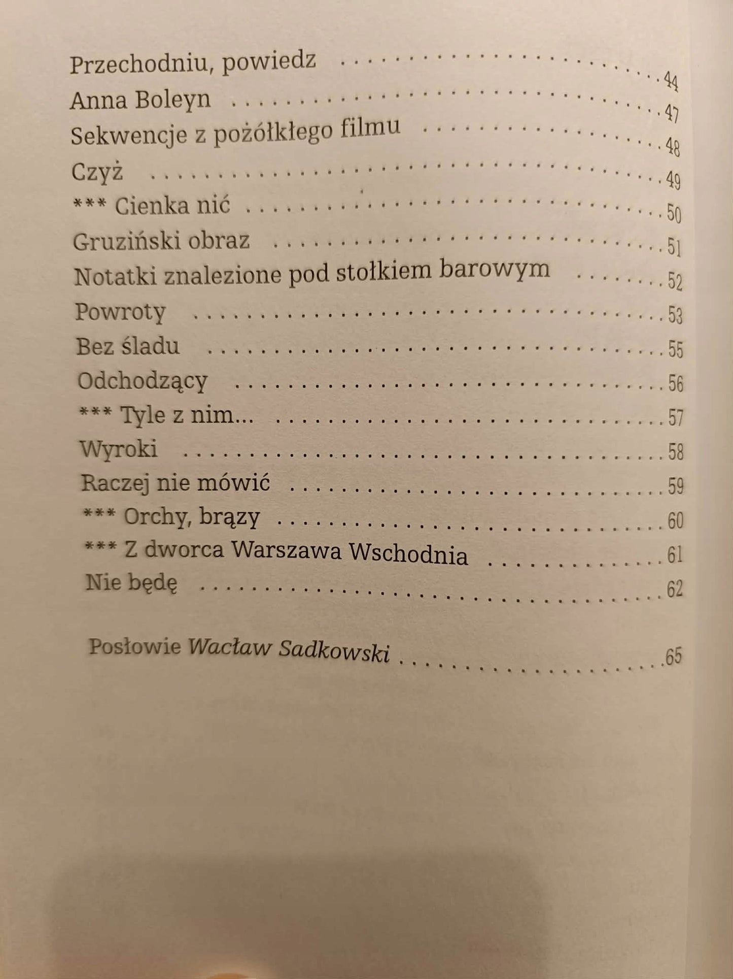 Marek Wawrzkiewicz, Coraz cieńsza nić [dedykacja Autora]