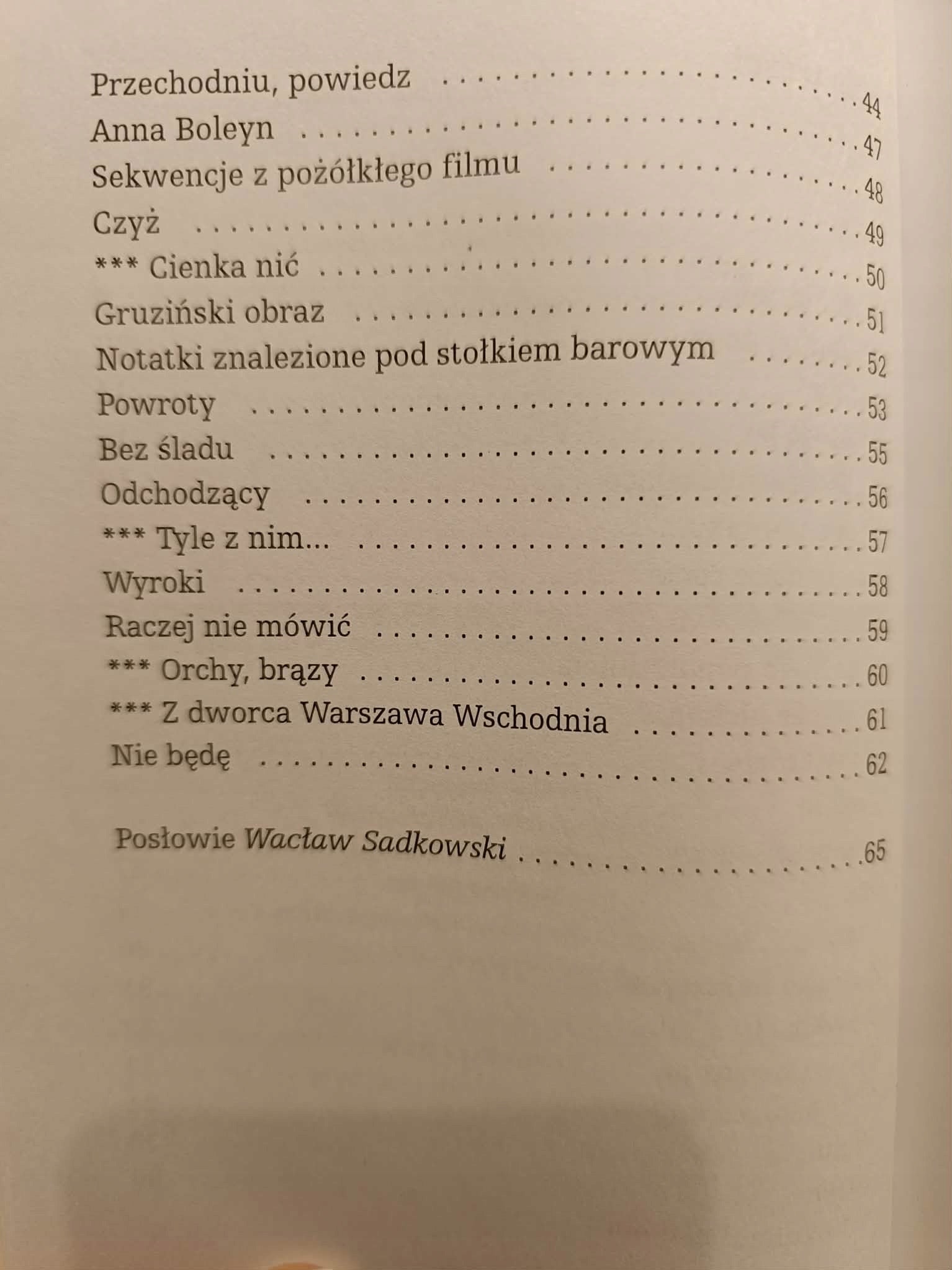 Marek Wawrzkiewicz, Coraz cieńsza nić [dedykacja Autora]