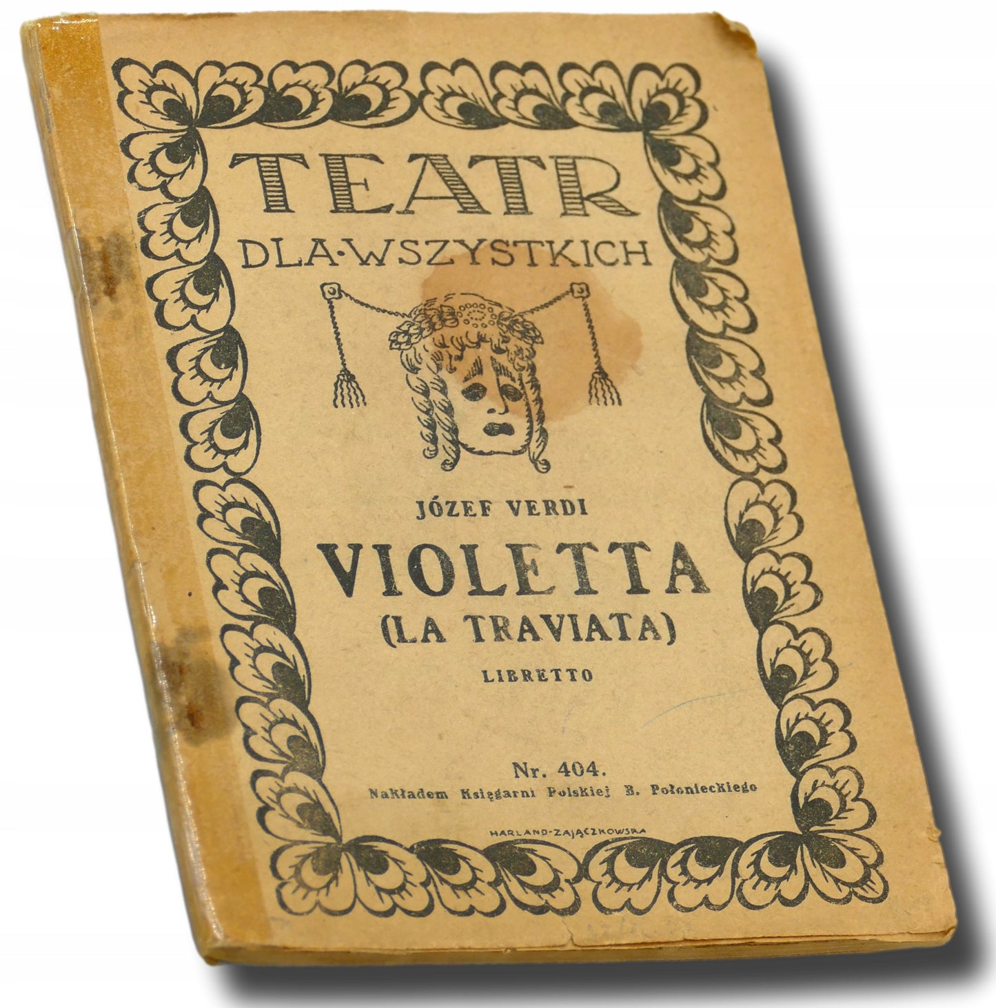 Violetta (La Traviata). Libretto, Józef Verdi [1912]