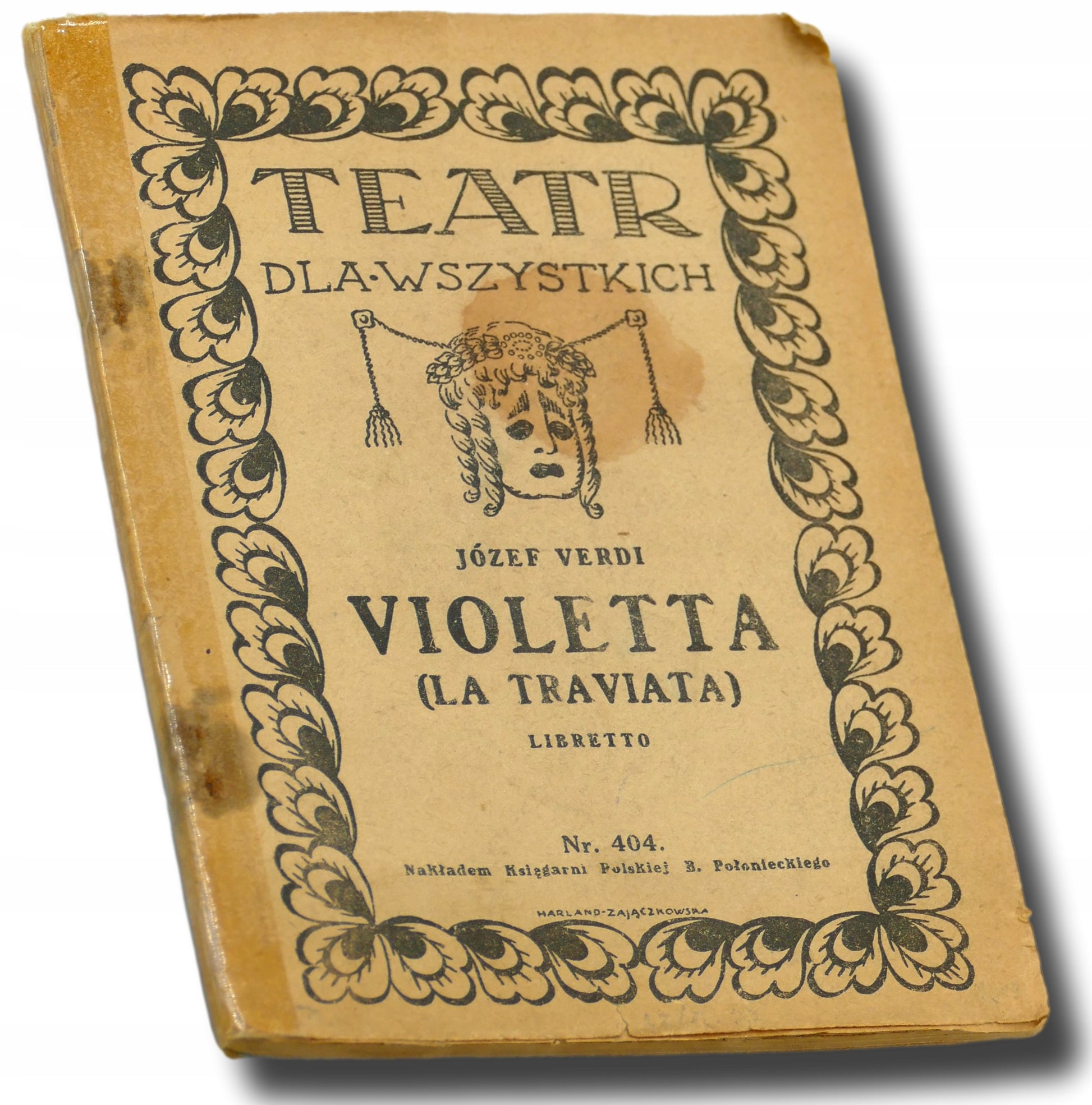 Violetta (La Traviata). Libretto, Józef Verdi [1912]