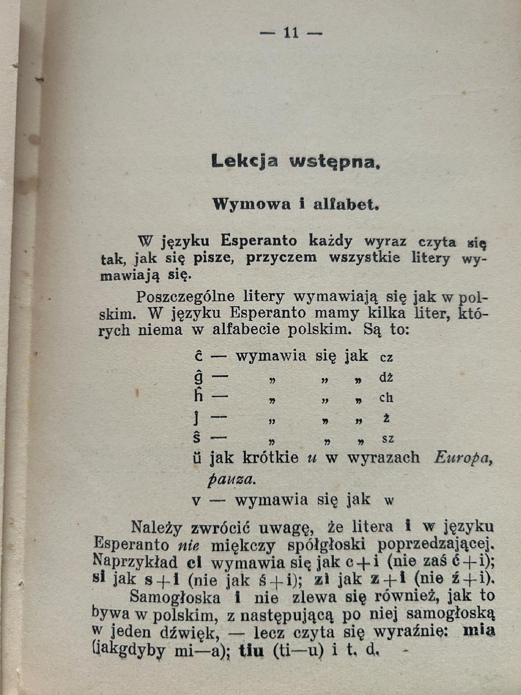 Język esperanto dla Polaka bez pomocy nauczyciela-Józef Wilder przedwojenna