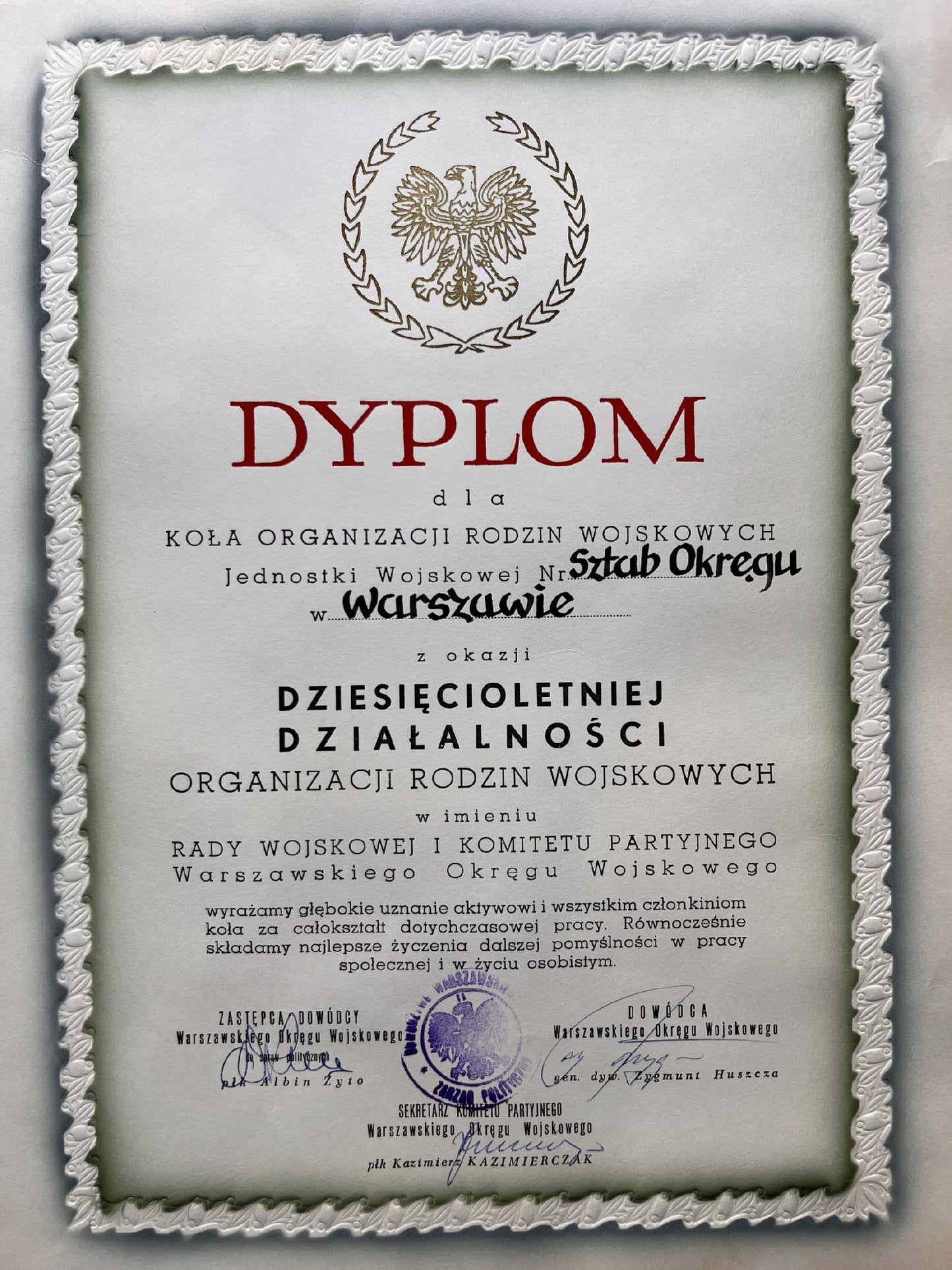 Foto kronika ORW (Organizacja Rodzin Wojskowych) przy dowództwie WOW