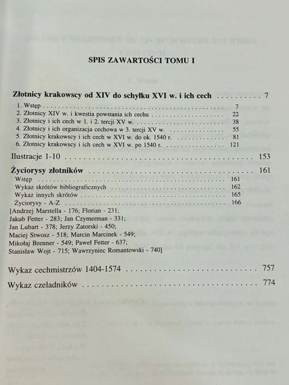 Złotnicy krakowscy XIV-XVI wieku i ich księga cechowa I-II J. Pietrusiński