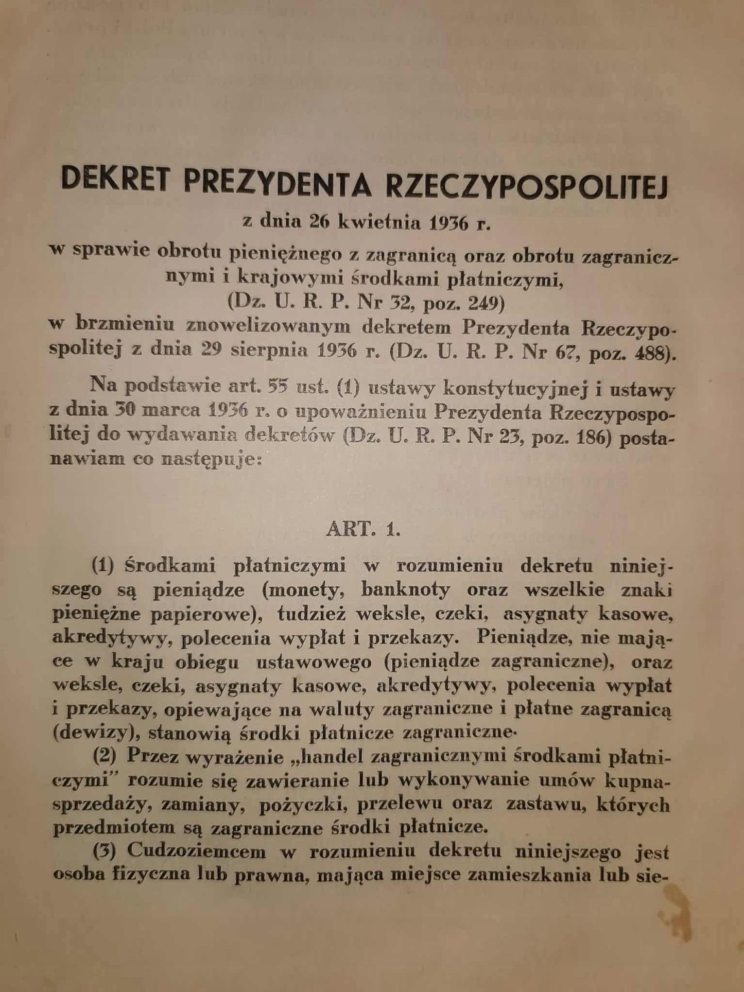 Polskie Ustawodawstwo Dewizowe [1937] [PRAWO PRZEDWOJENNE]
