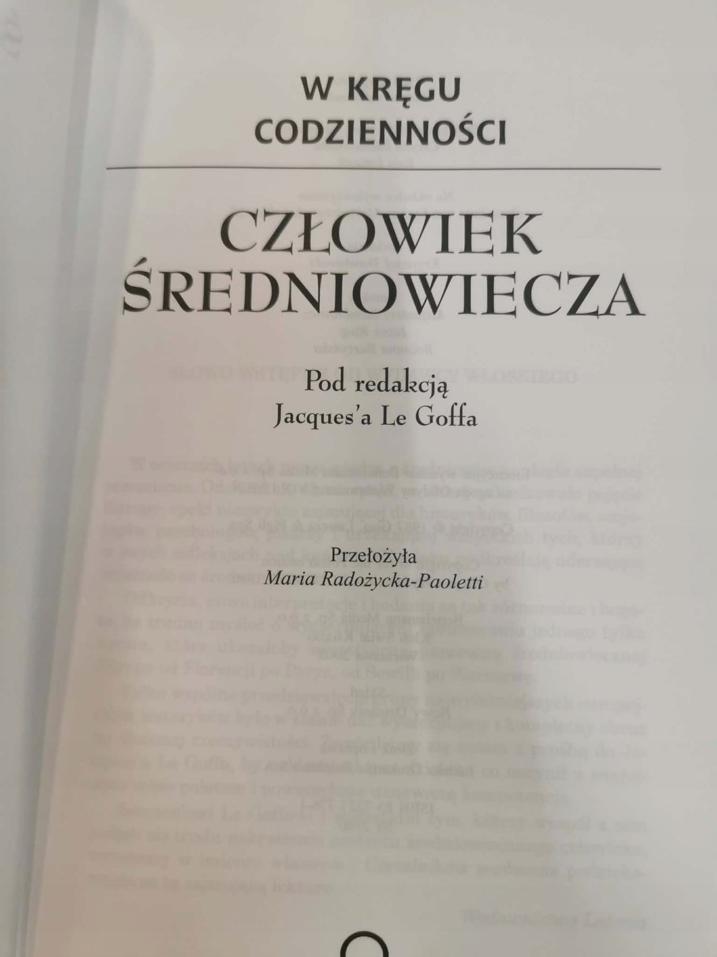 Człowiek średniowiecza, Jacques Le Goff