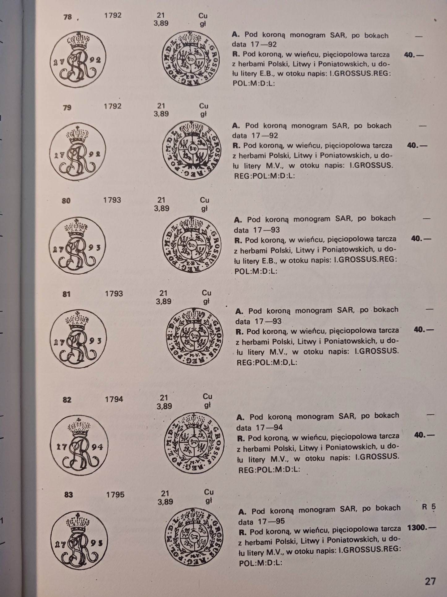 Katalog Monet polskich 1764-1864 Czesław Kamiński, Edmund Kopicki