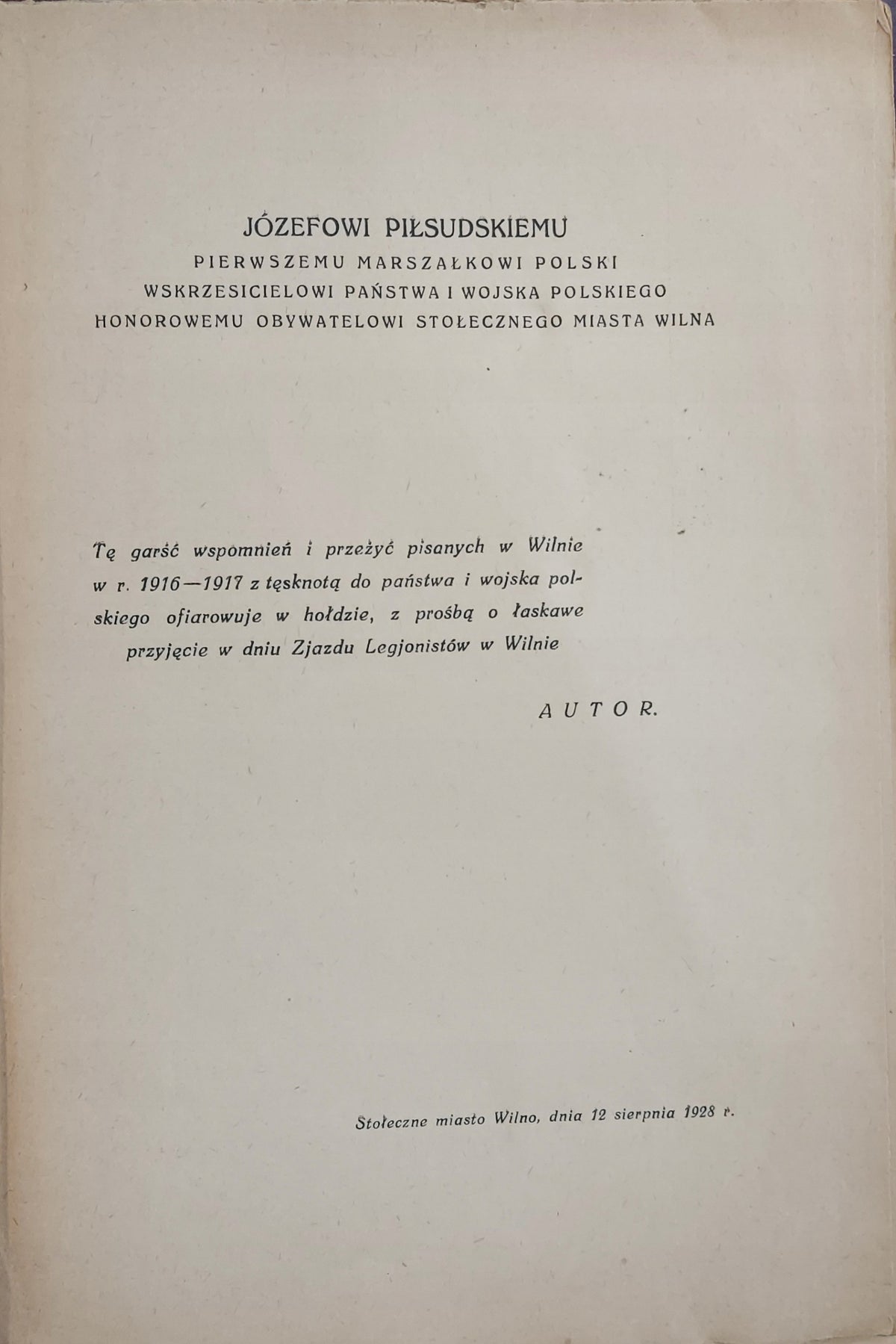Stosunek Wilna do Legjonów W. G. Studnicki [Wydanie przedwojenne]