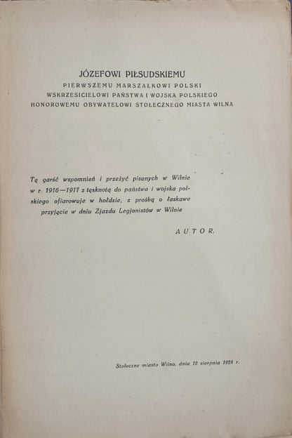 Stosunek Wilna do Legjonów W. G. Studnicki [Wydanie przedwojenne]