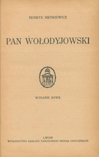 Pan Wołodyjowski Henryk Sienkiewicz [ca 1925]