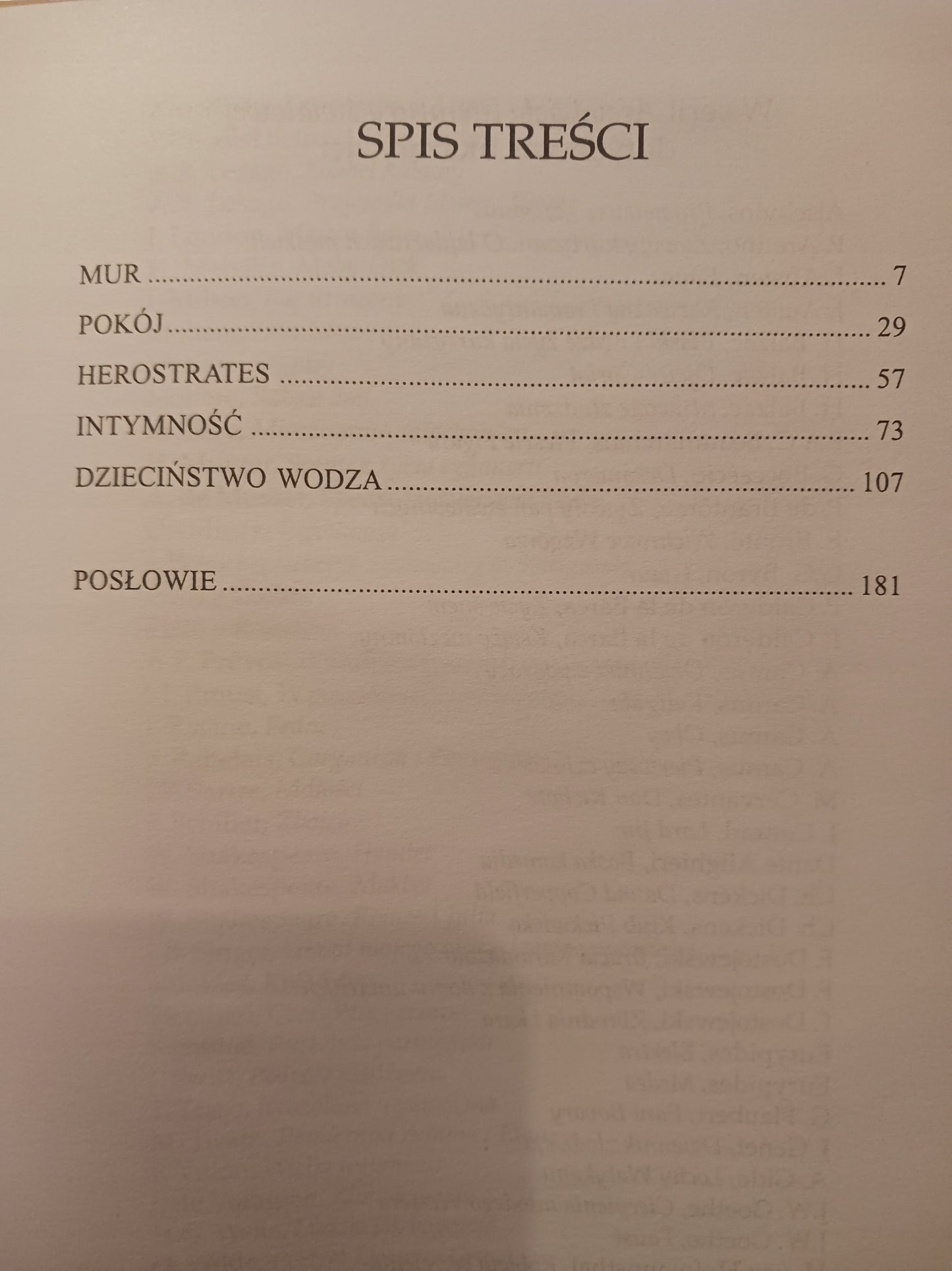 Mur Arcydzieła literatury światowej Jean Paul Sartre