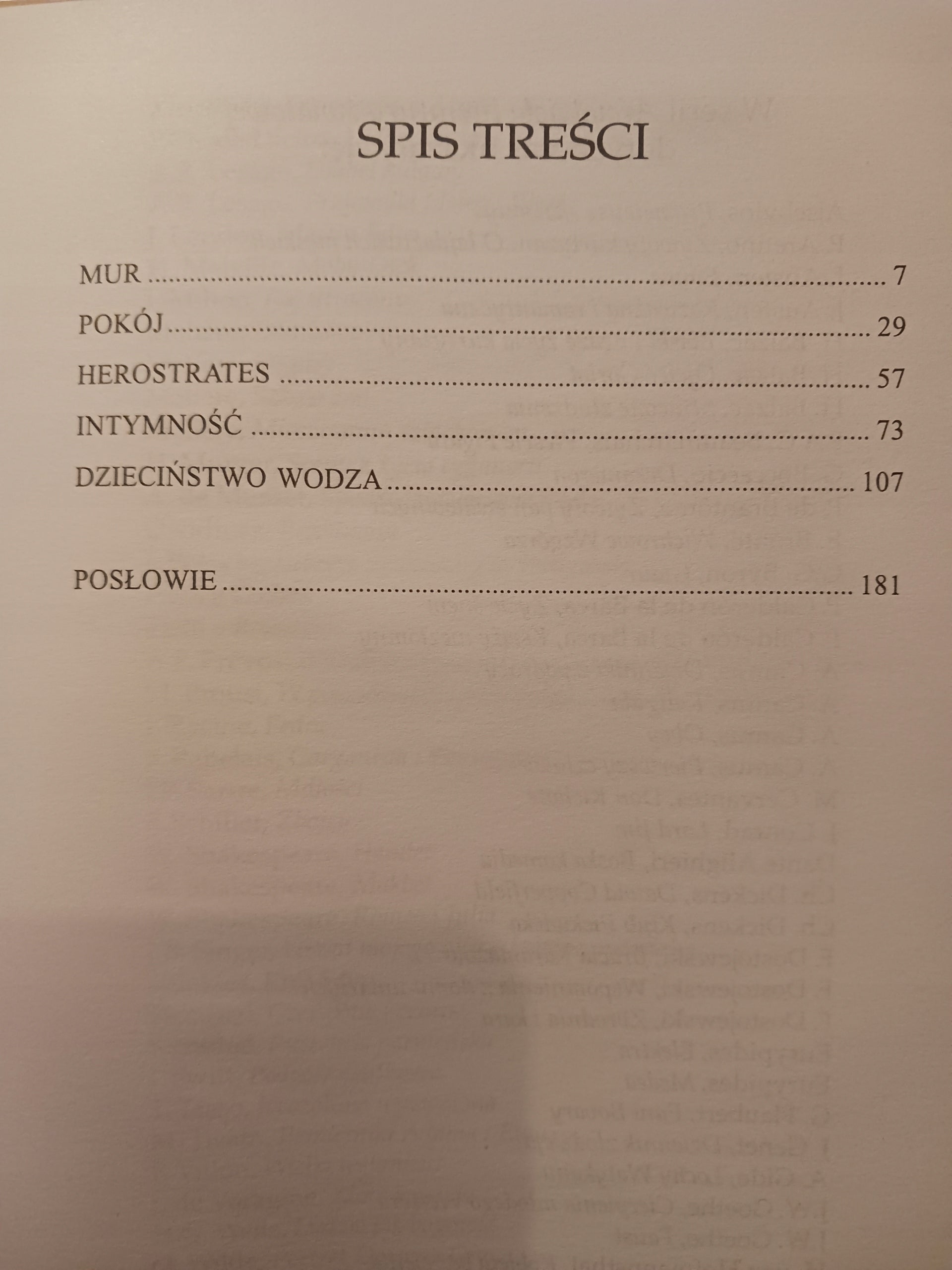Mur Arcydzieła literatury światowej Jean Paul Sartre