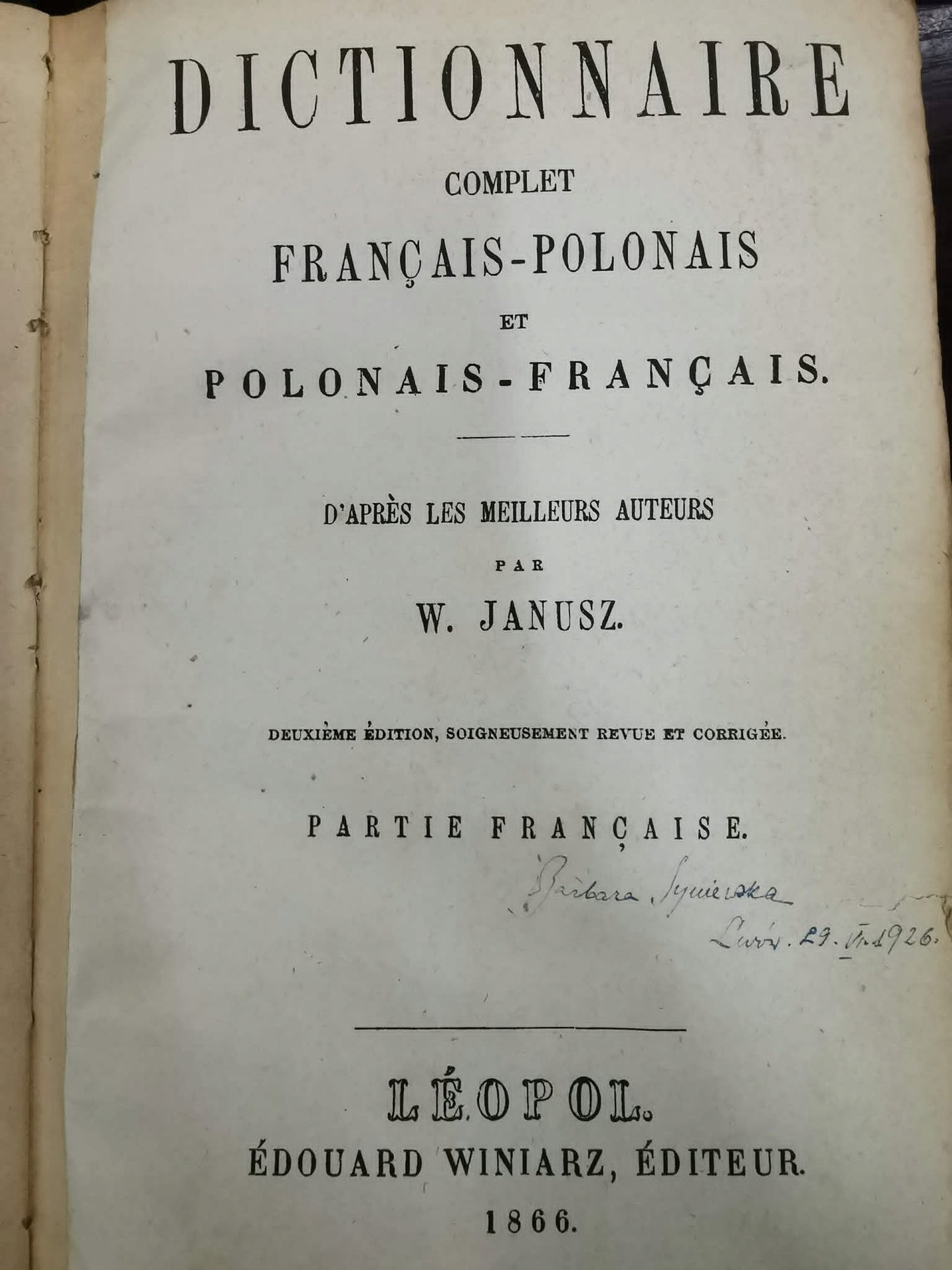 Dictionnaire Francais - Polonais/ Słownik francuzko - polski