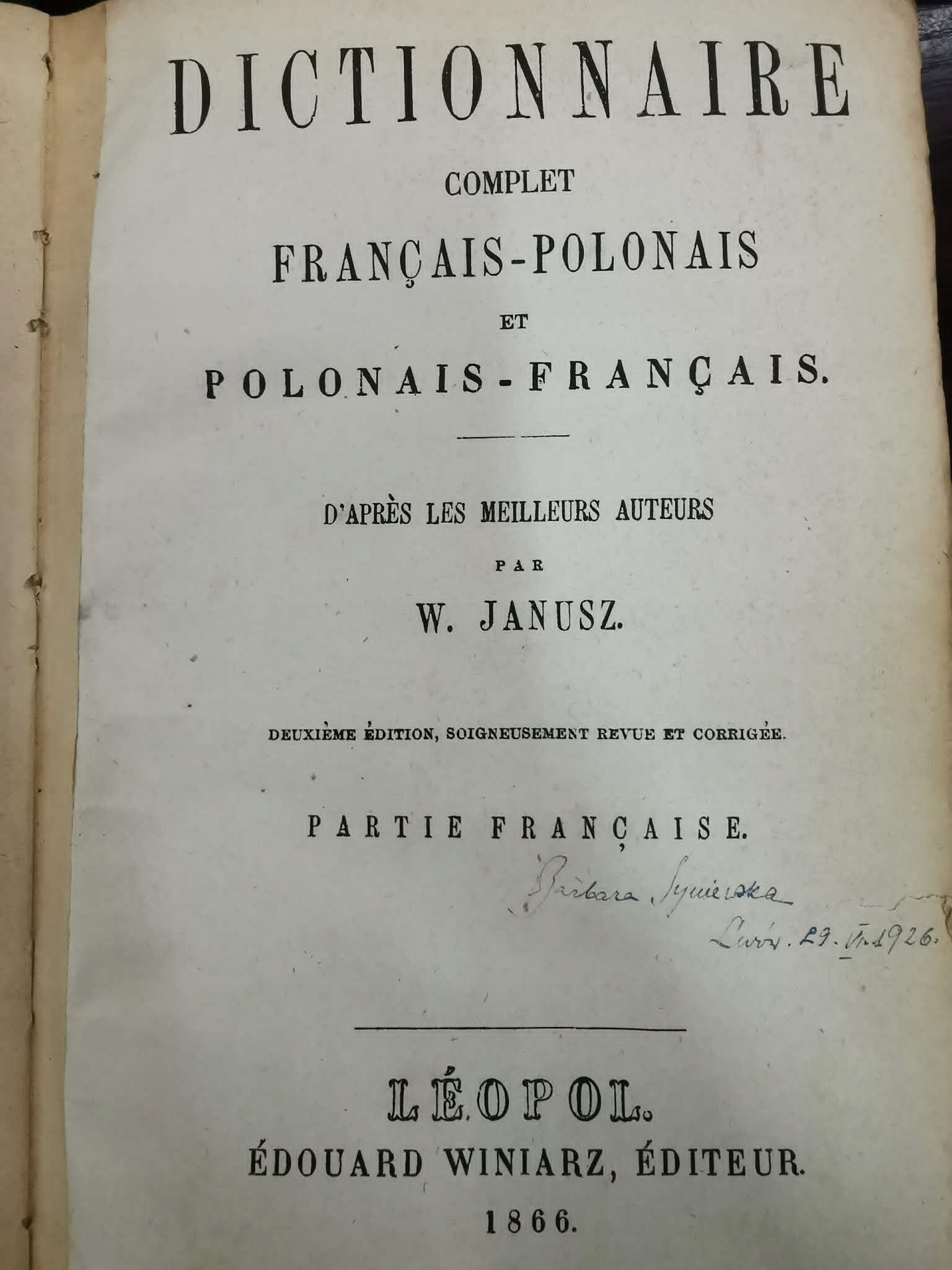 Dictionnaire Francais - Polonais/ Słownik francuzko - polski