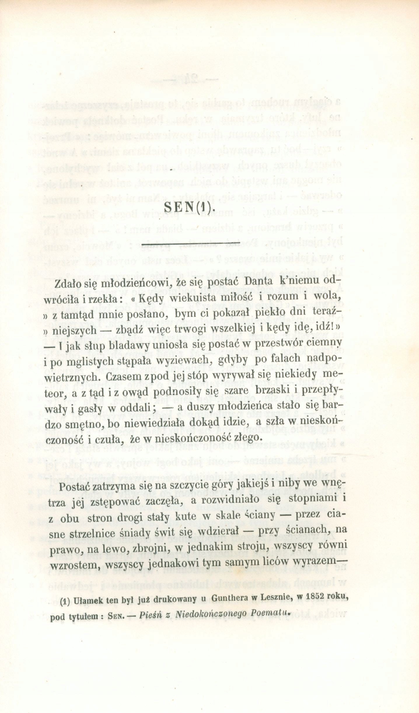 Z. Krasiński Niedokończony poemat (z pośmiertnych rękopisów) [Paryż 1862]