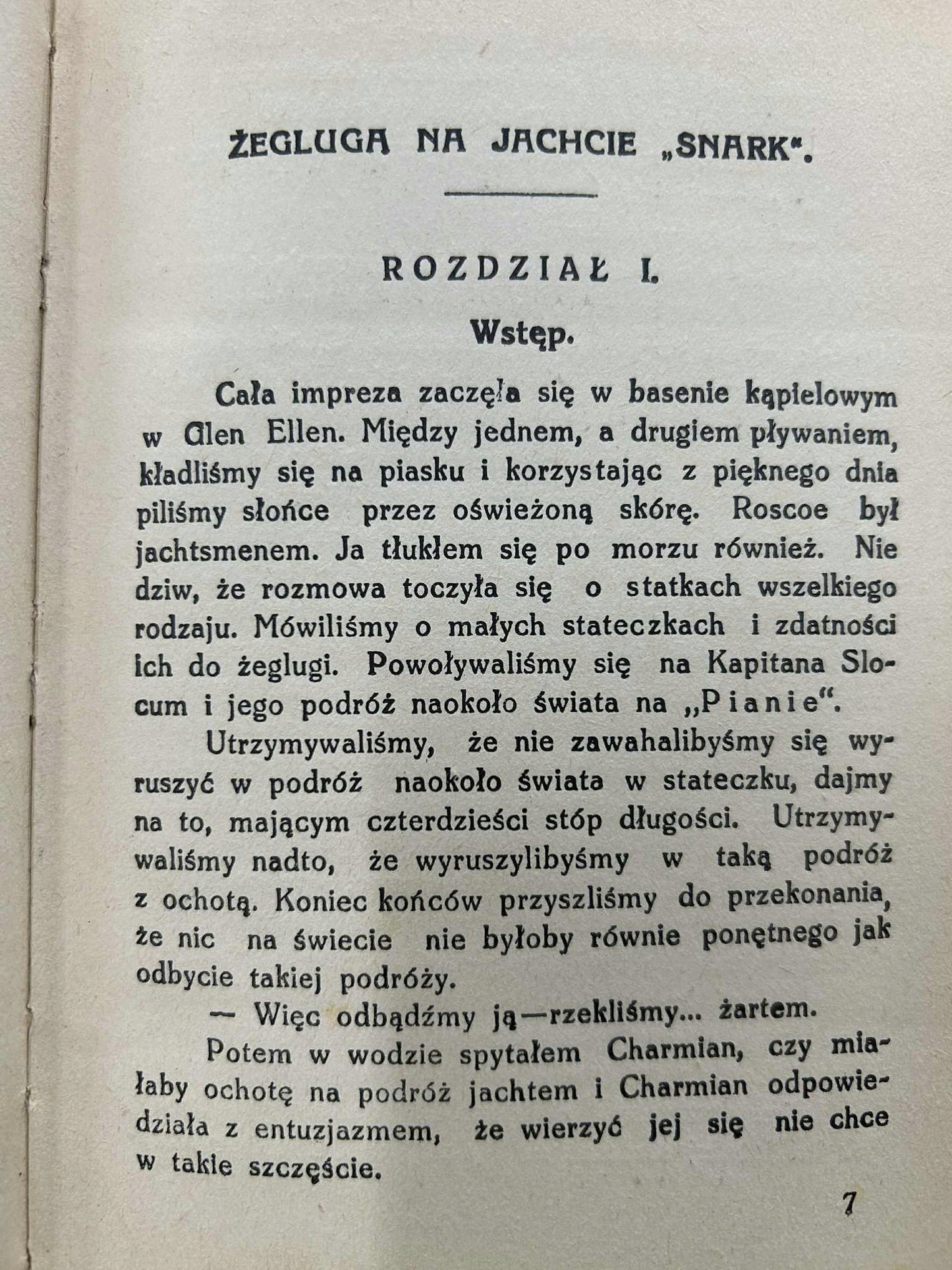 Żegluga na jachcie "Snark" Tom I - Jack London