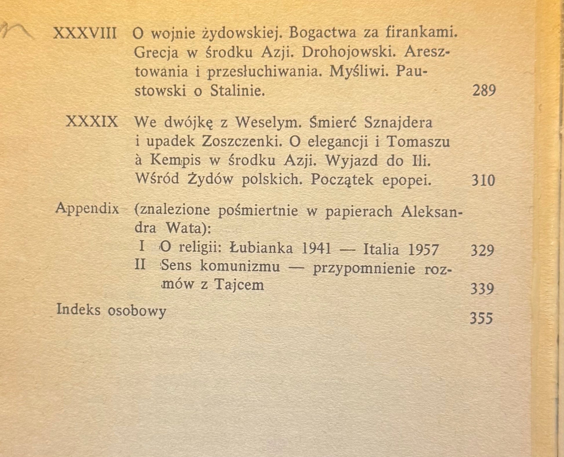 Mój wiek. Pamiętnik mówiony. Rozmowy z Czesławem Miłoszem Aleksander Wat