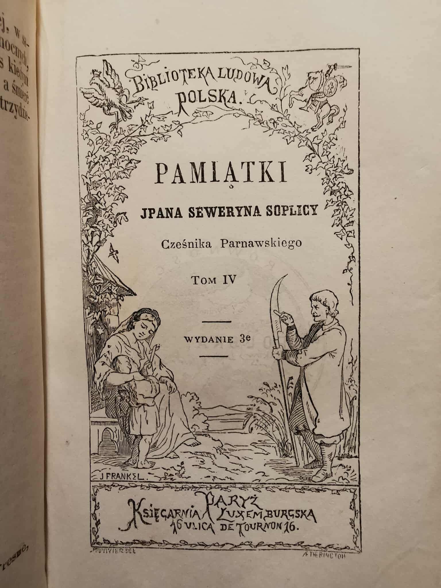 Pamiątki JPana Seweryna Soplicy, H. Rzewuski [lata 80/90. XIX wieku]
