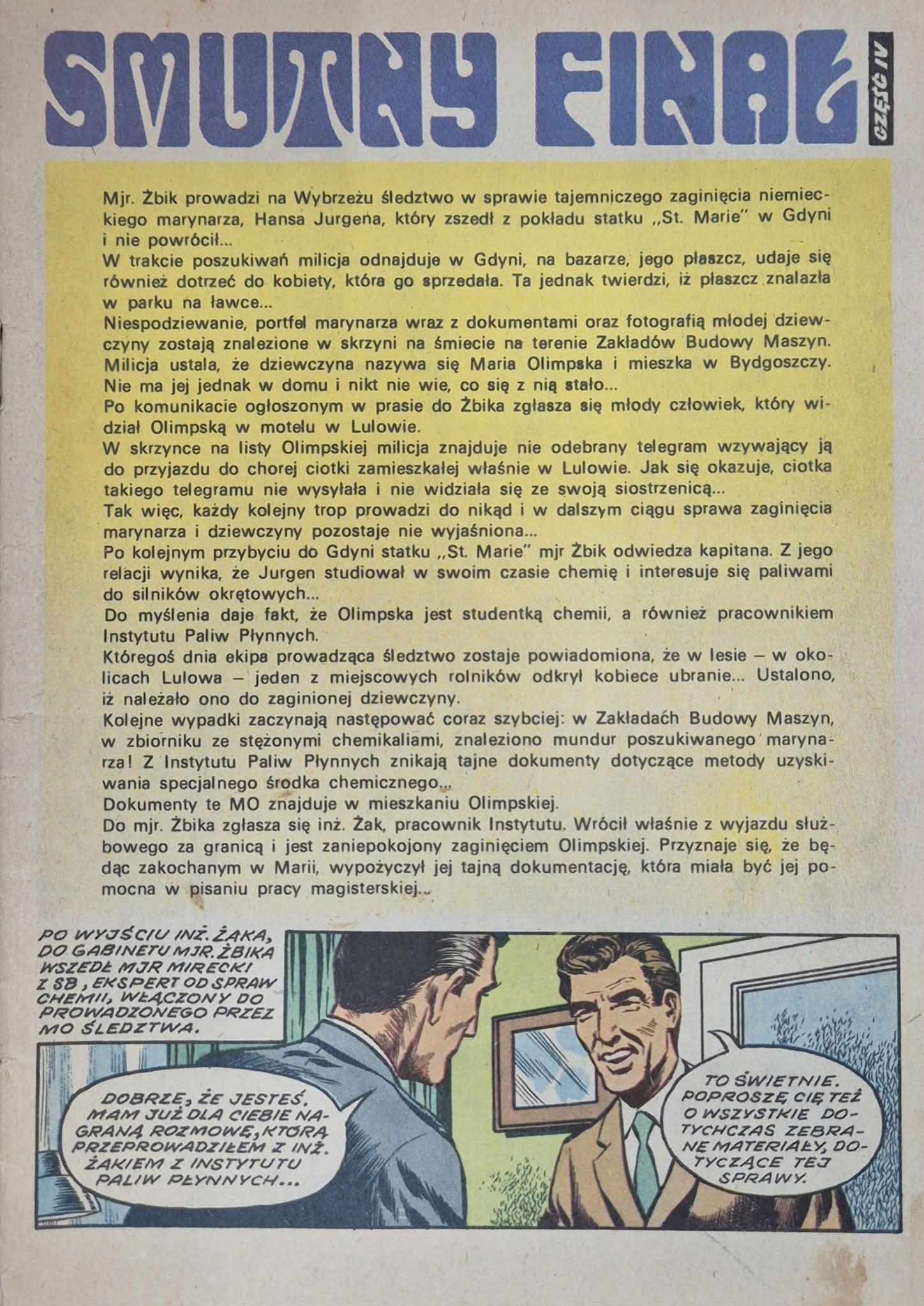 Smutny finał część 4 Cykl Kapitan Żbik [I wydanie]