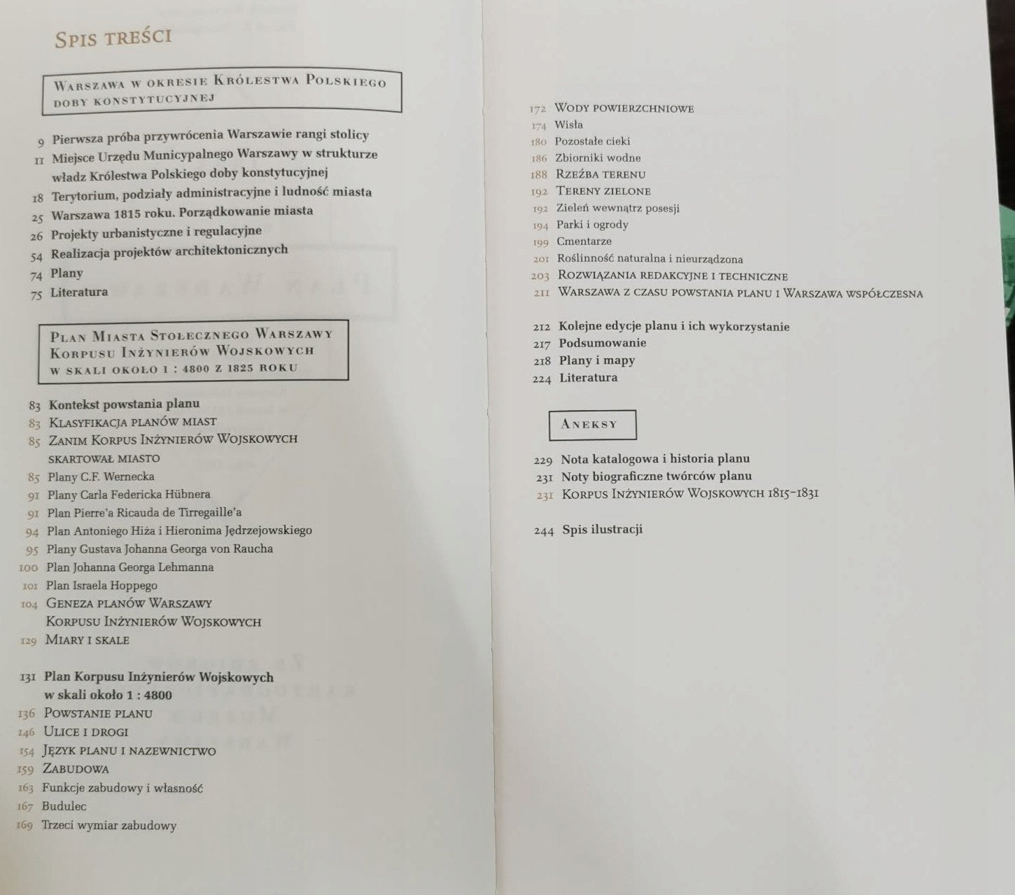Plan Warszawy 1825 [tekst + mapy], K. Bartoszewicz, P. Weszpiński
