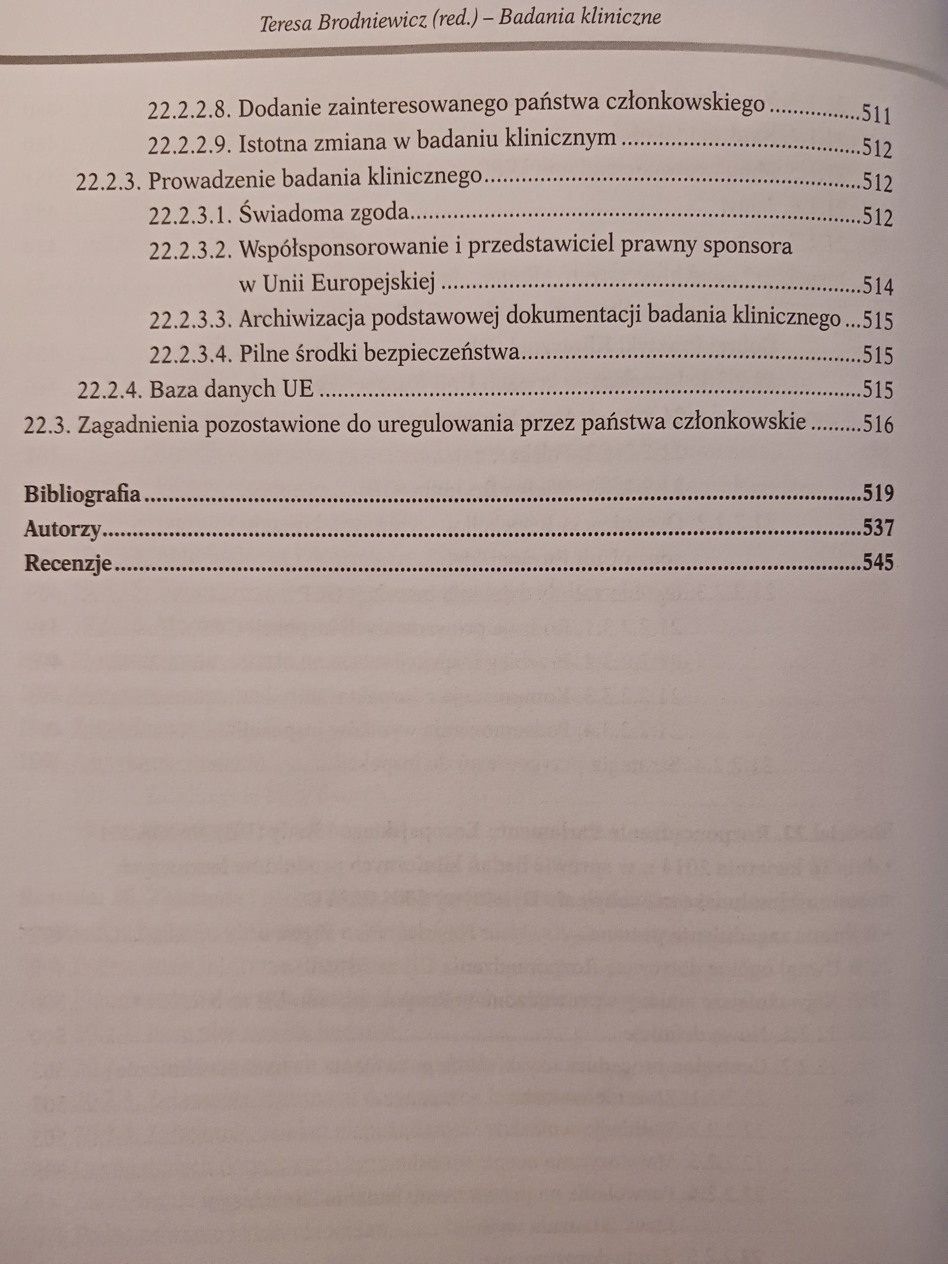 Badania kliniczne red. Teresa Brodniewicz